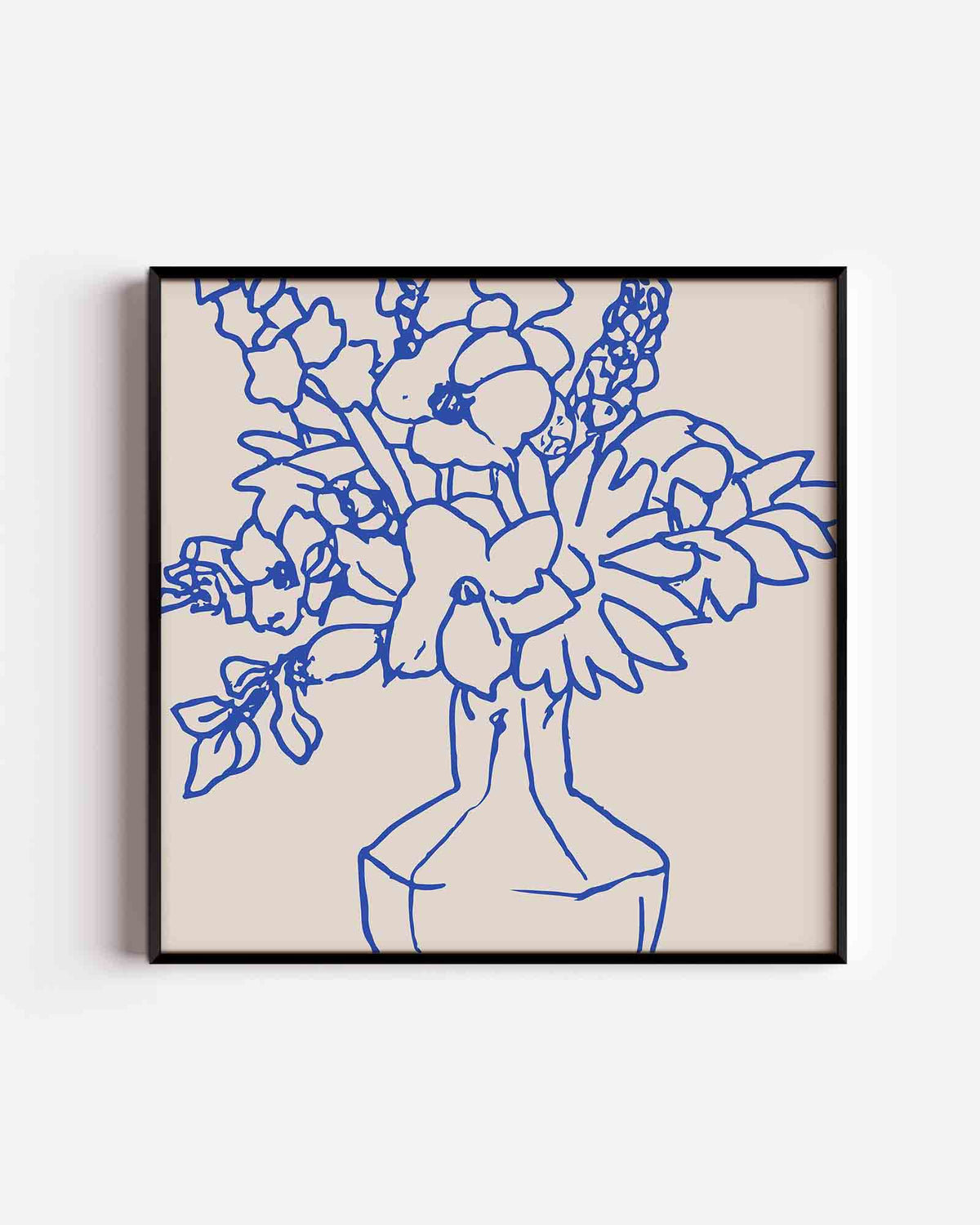 Bloemen in vaas – keuken vierkante poster als wanddecoratie