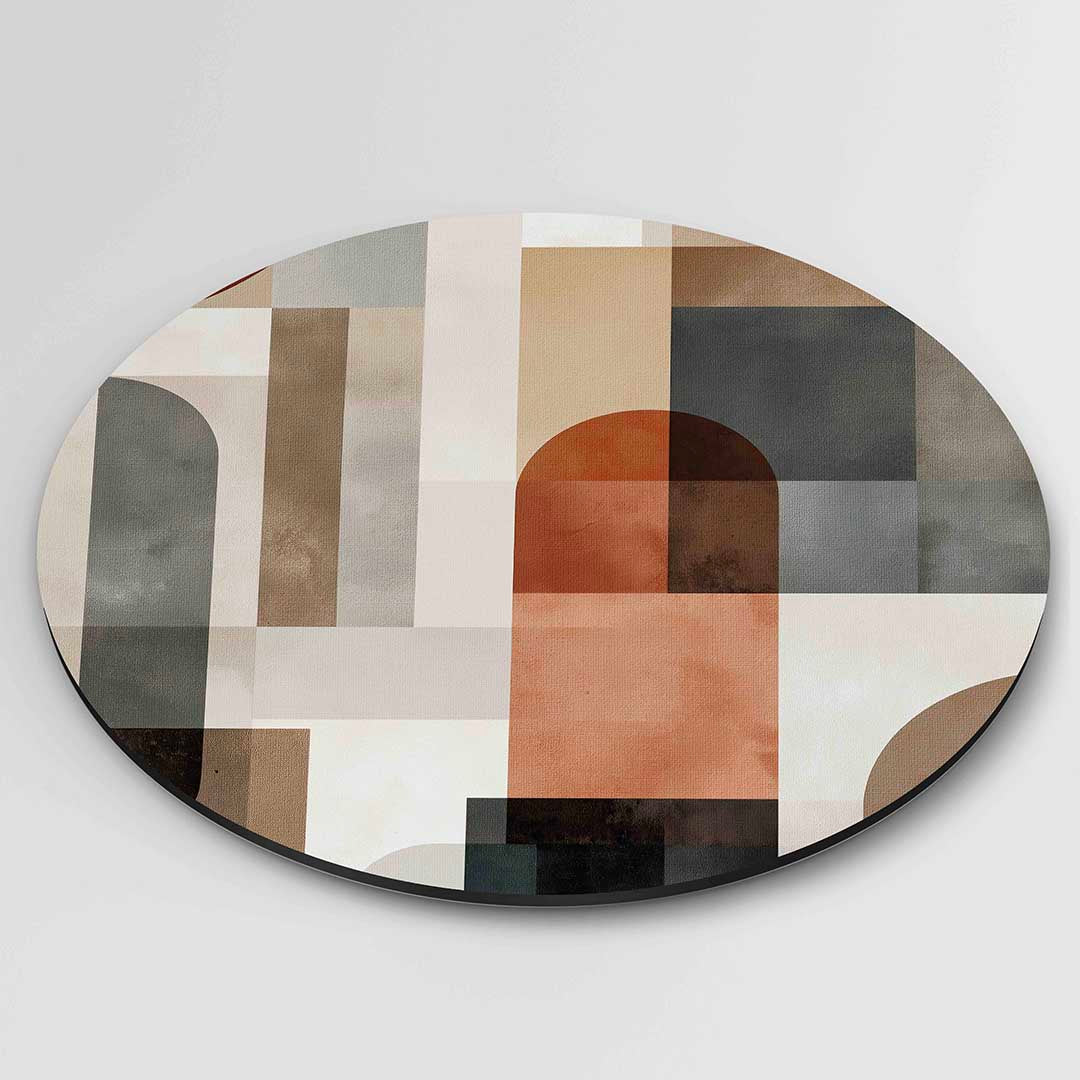 Geometrische vormen – abstracte wandkunst als muurcirkel van WallArtistic