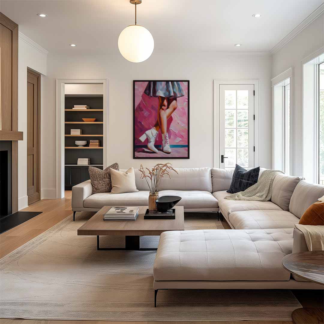 Stijlvolle Stedenwandeling – plexiglas wanddecoratie in portret formaat