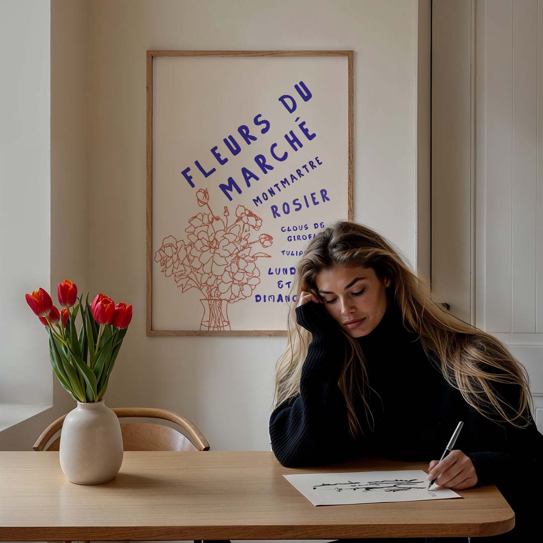 Fleurs du Marché – culinaire wandkunst als portret poster