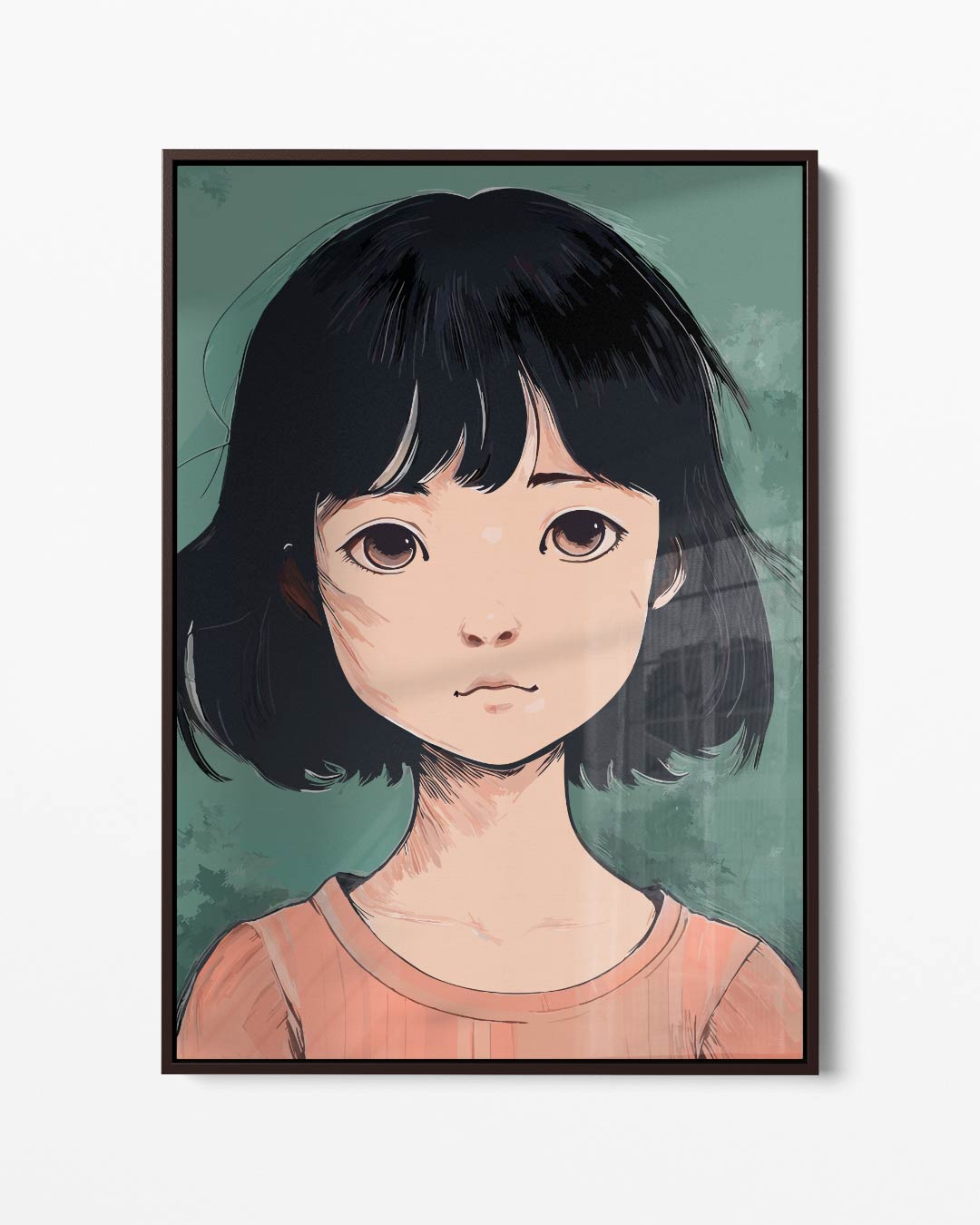 Dromerige Blik Portretkunst – portret kunstwerk als wanddecoratie