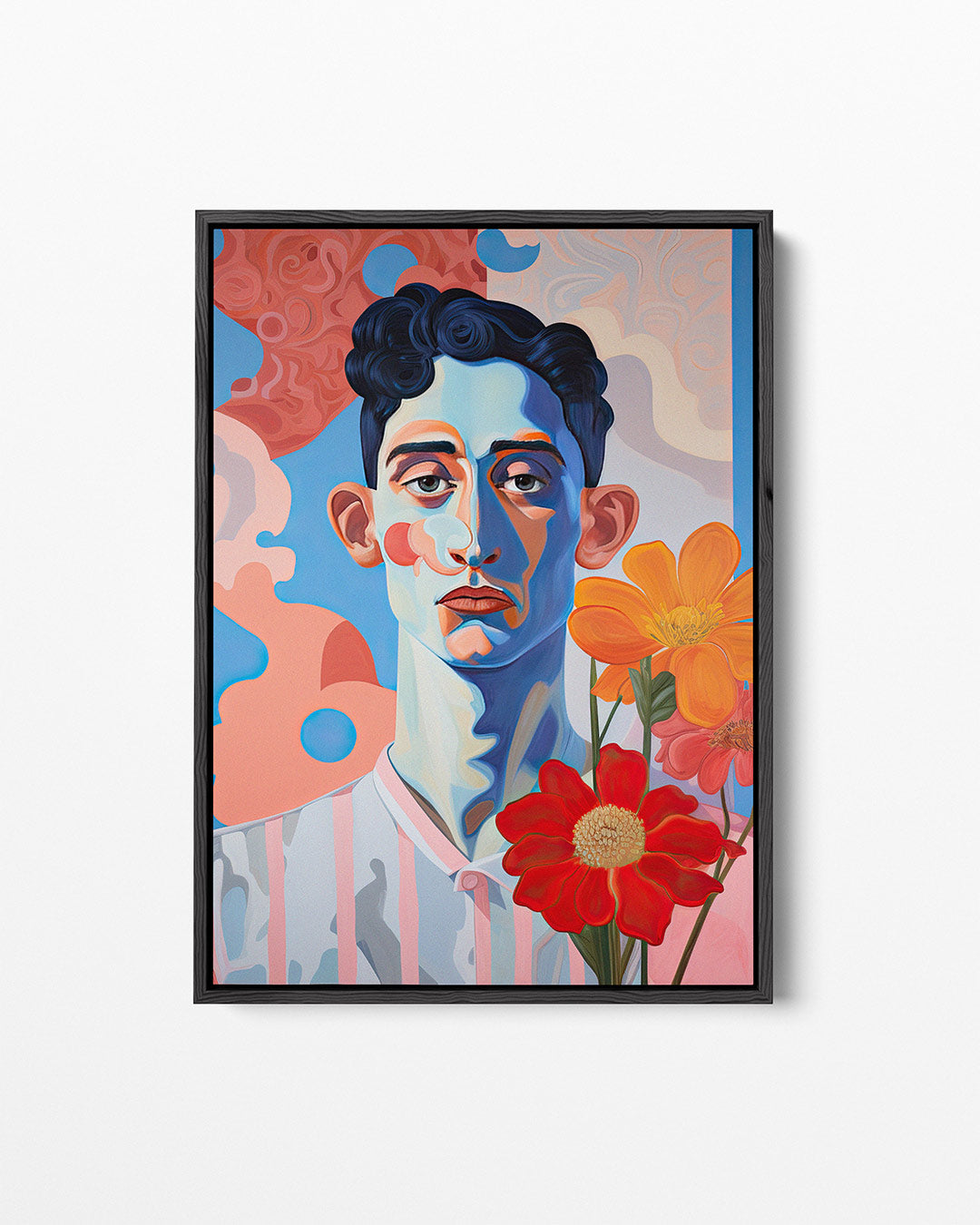 Portret bloemen – staand wanddecoratie kunstwerk