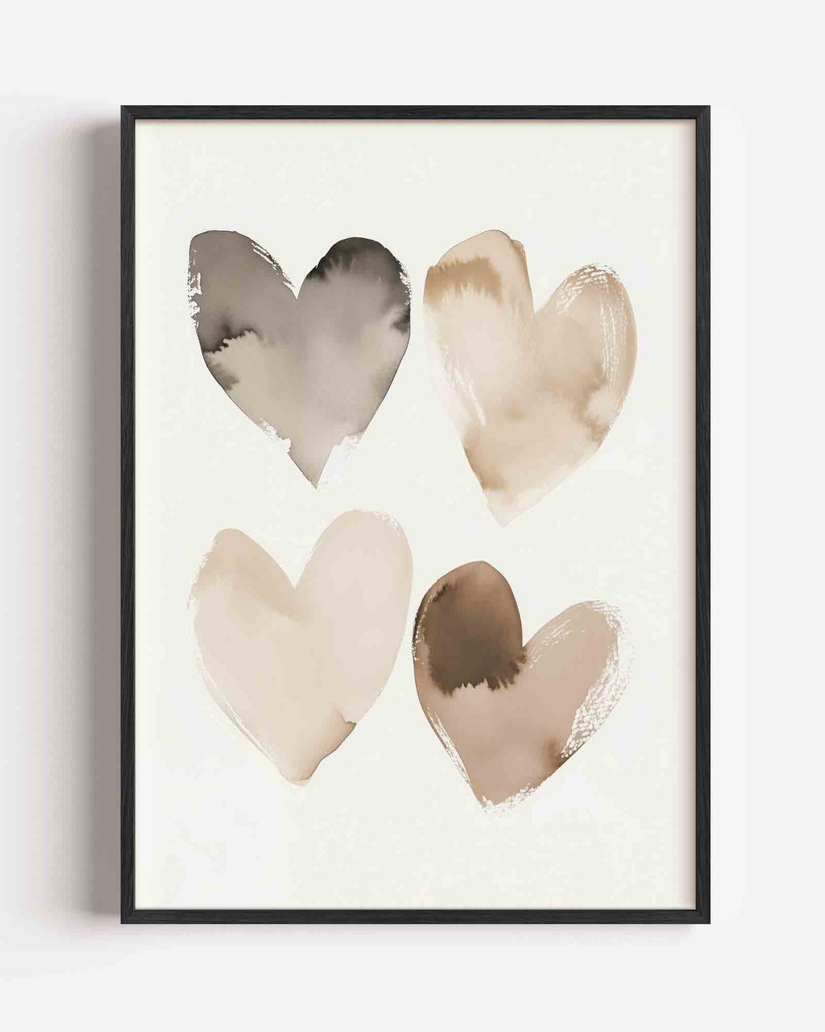 Vier harten – kids portret poster als wanddecoratie