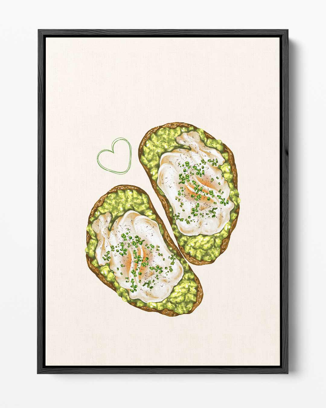 Avocado Toast Kunstwerk – portret kunstwerk als wanddecoratie