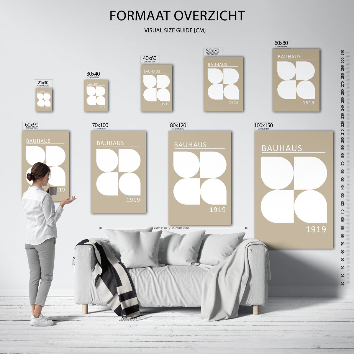 Vorm en balans – Bauhaus poster als moderne geometrische wanddecoratie