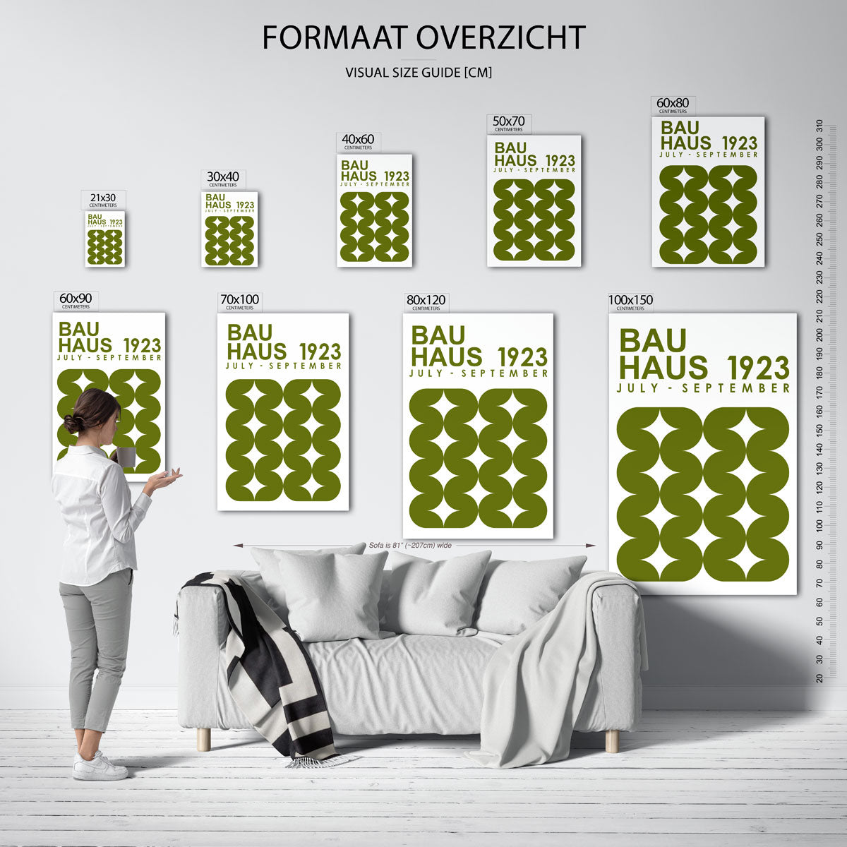 Vormritme en kleur – Bauhaus poster als moderne geometrische wanddecoratie