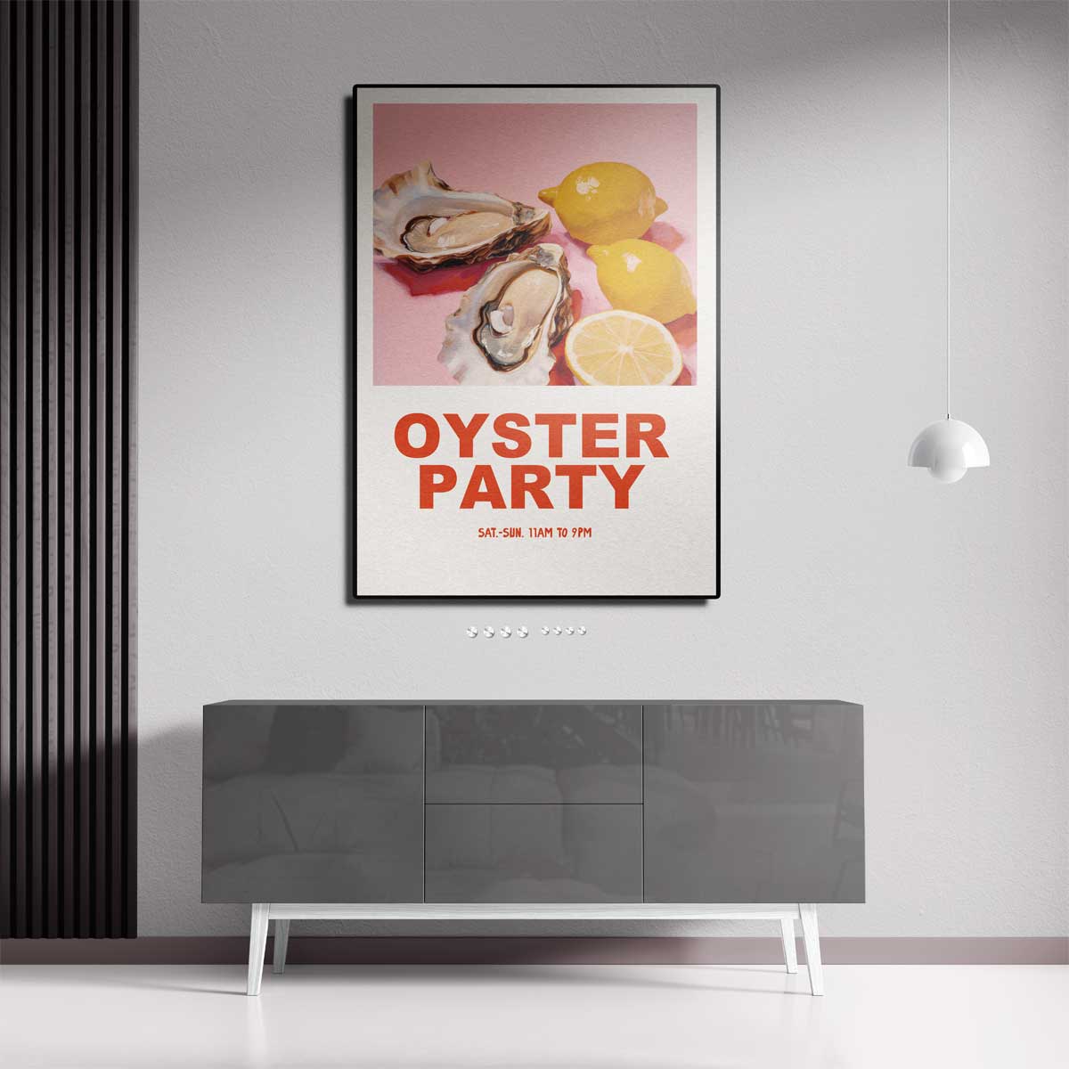 Oesterfeest Poster – canvas kunstwerk als wanddecoratie