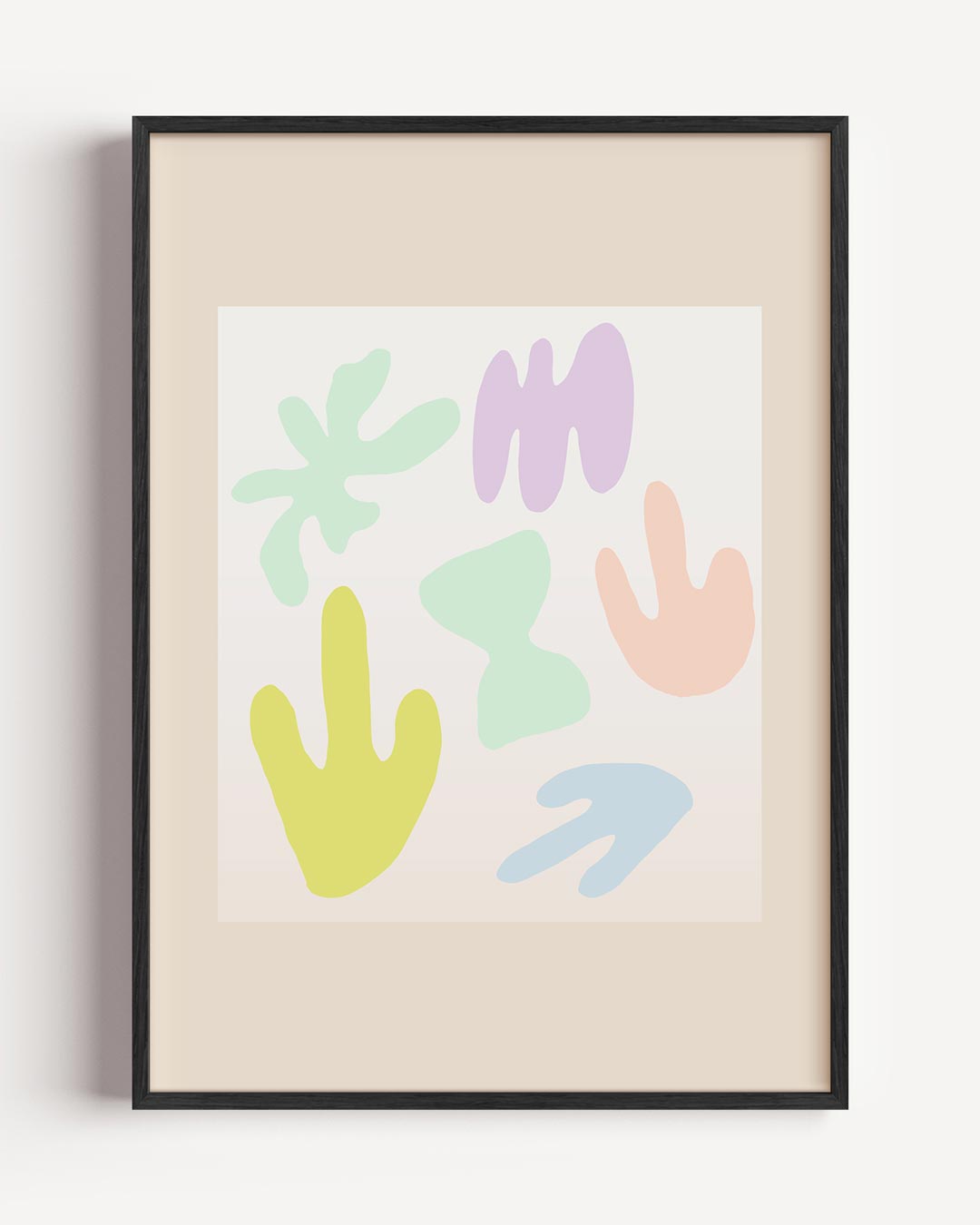 Kleurrijke Abstracte Kunstposter – kleurrijke abstracte portret poster als wanddecoratie