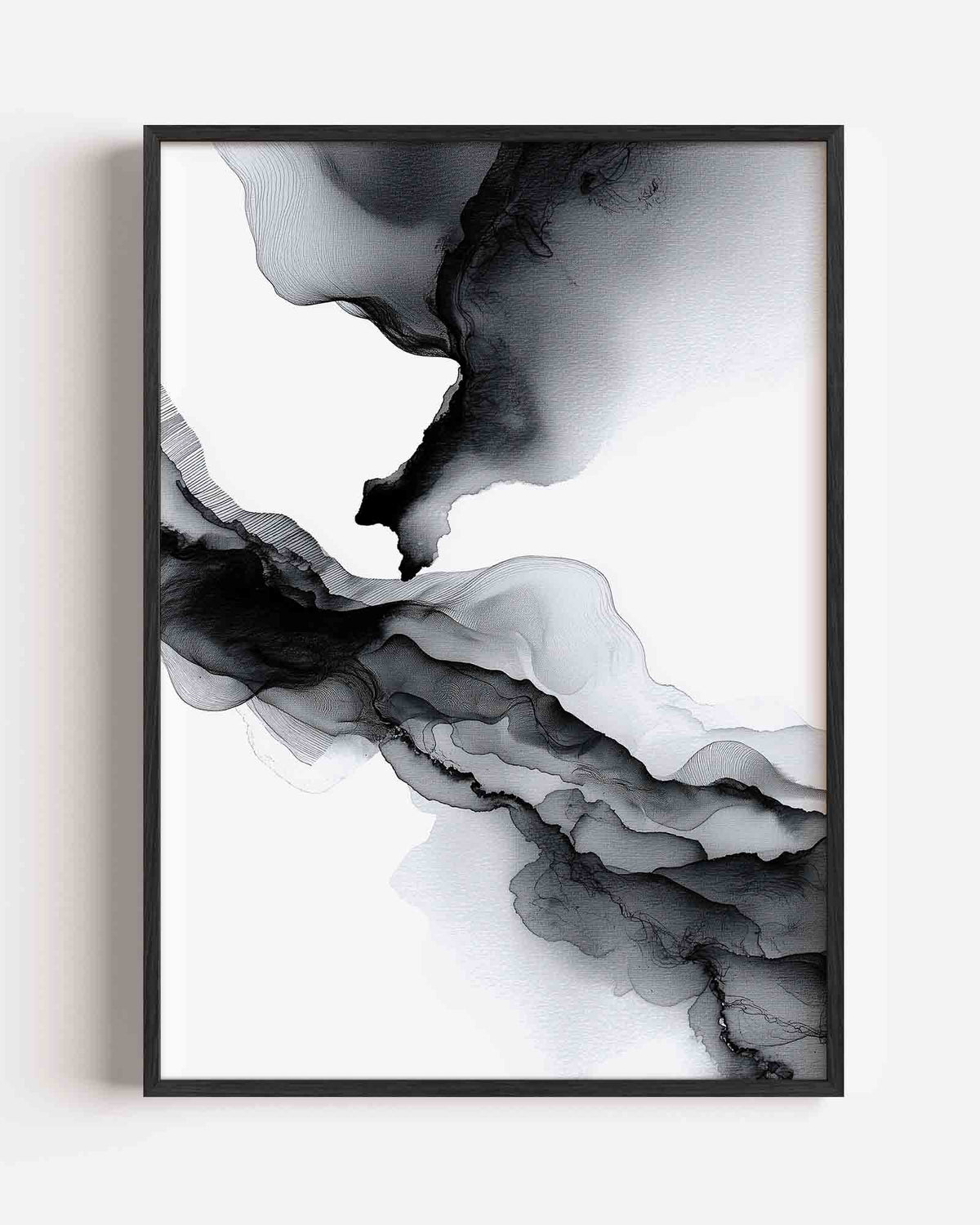Abstracte zwart wit – abstracte portret poster als wanddecoratie