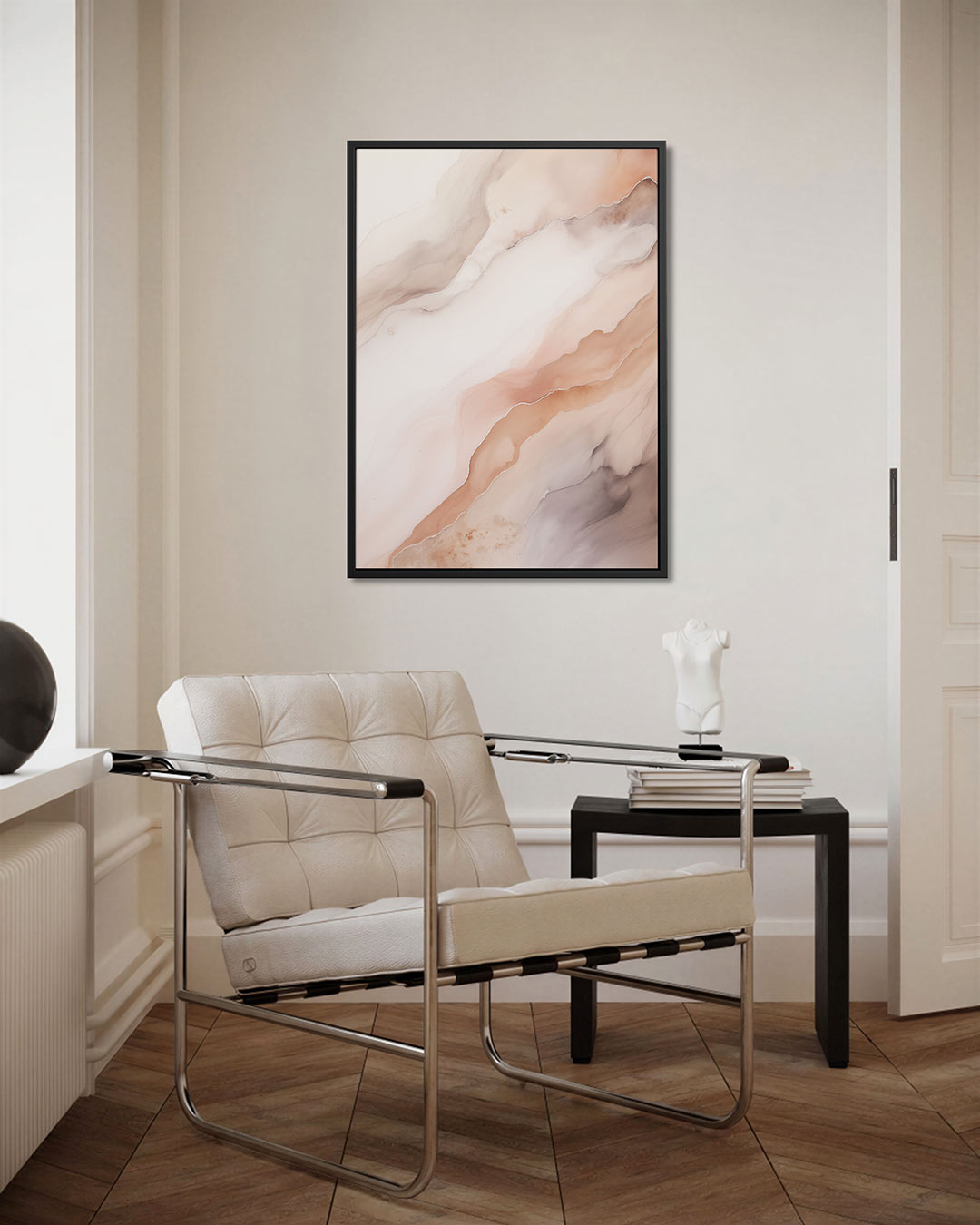 Organische lijnen – staand wanddecoratie kunstwerk