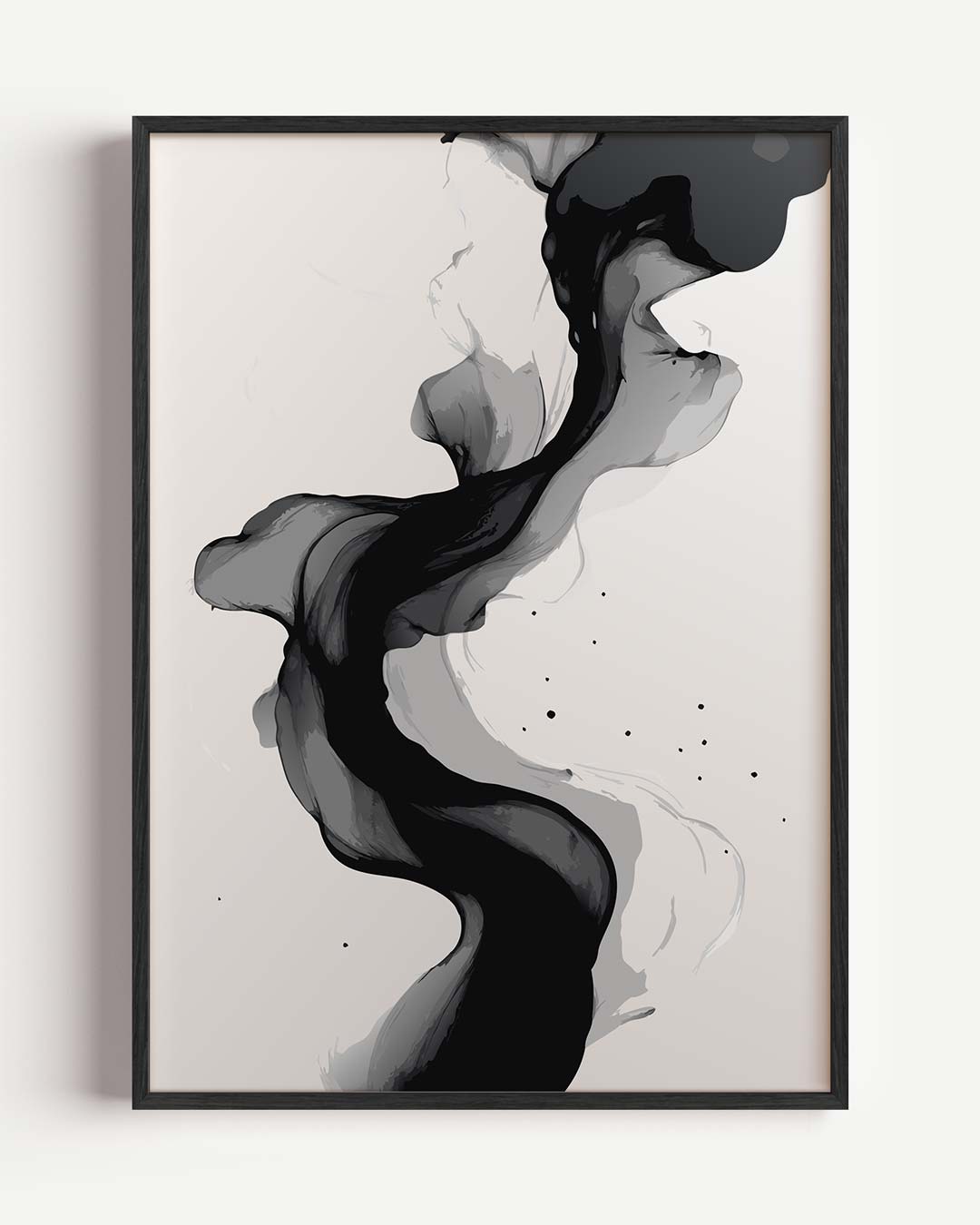 Sierlijke Abstracte Slagposter – kleurrijke abstracte portret poster als wanddecoratie