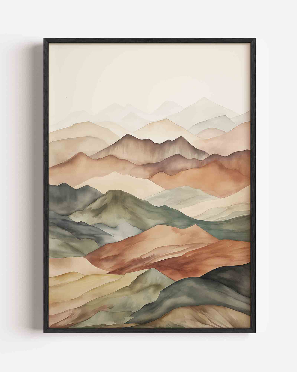 Gelaagde bergen – natuur portret poster als wanddecoratie