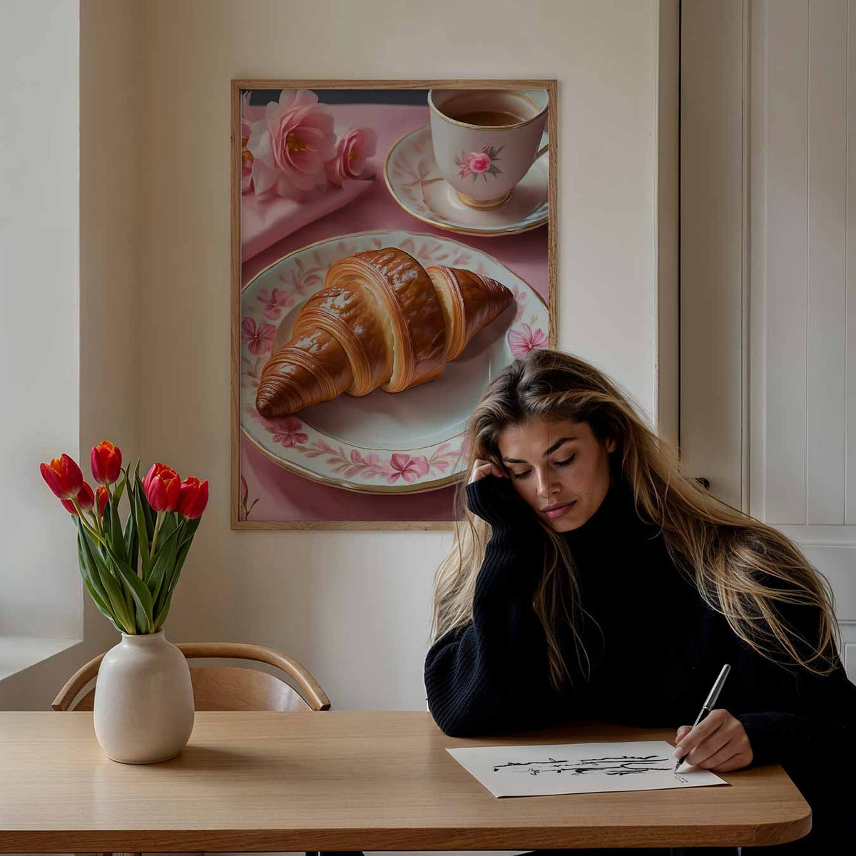 Zachte Romantiek Ontbijtposter – keuken portret poster, afbeelding 7