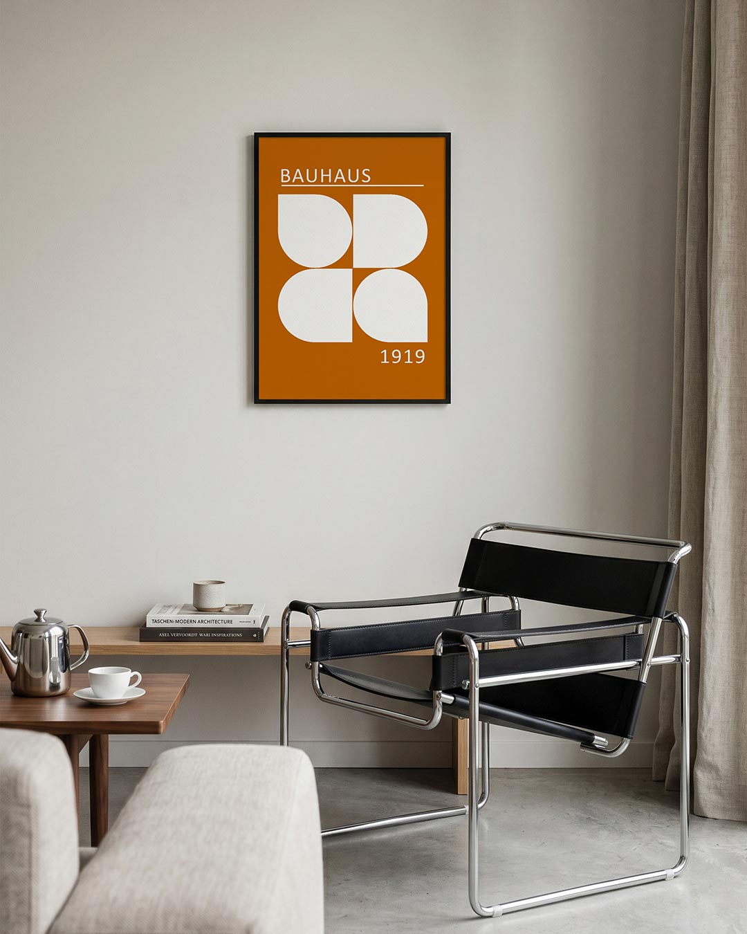 – geometrische Bauhaus poster in staand formaat