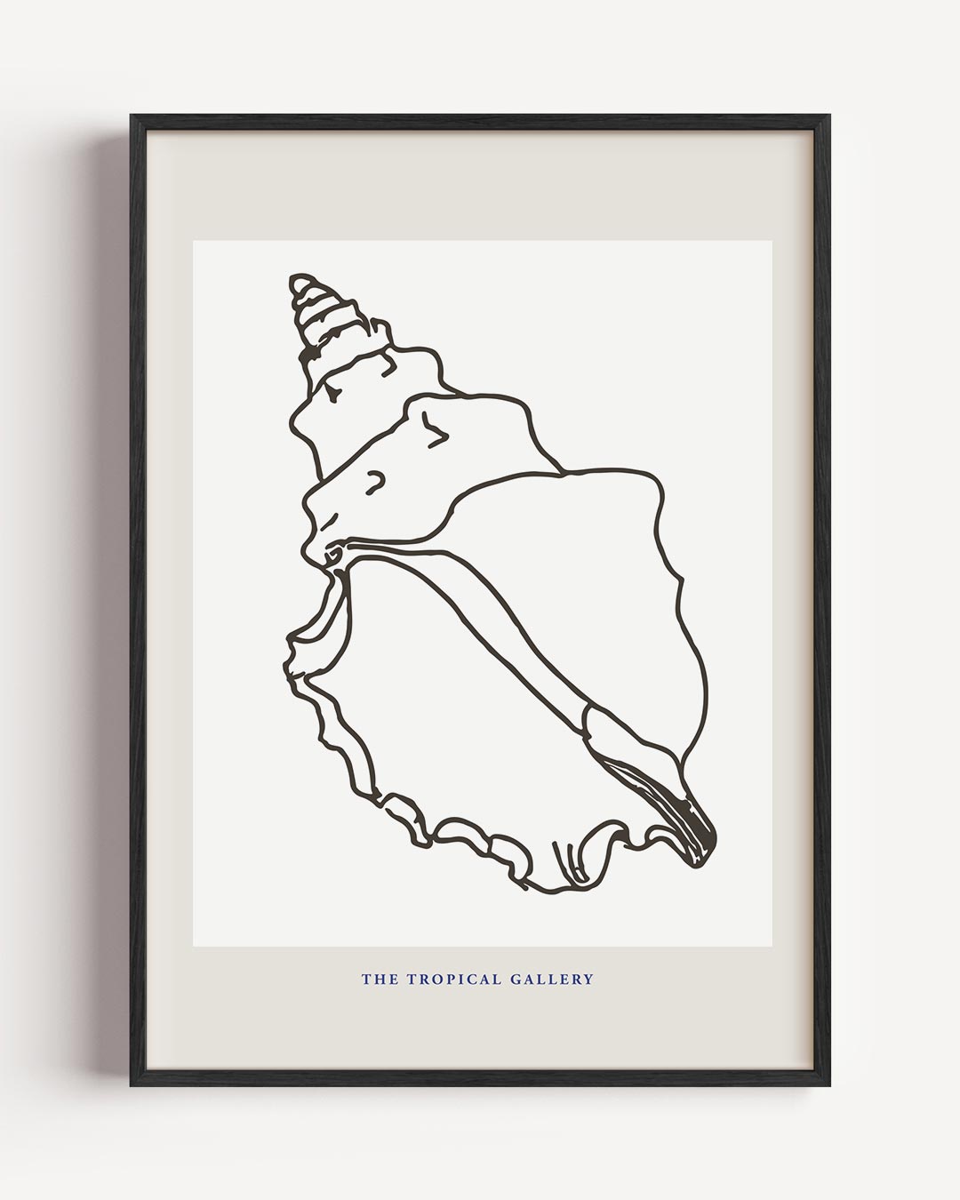 Tropische Schelp Illustratie – zomer portret poster als wanddecoratie