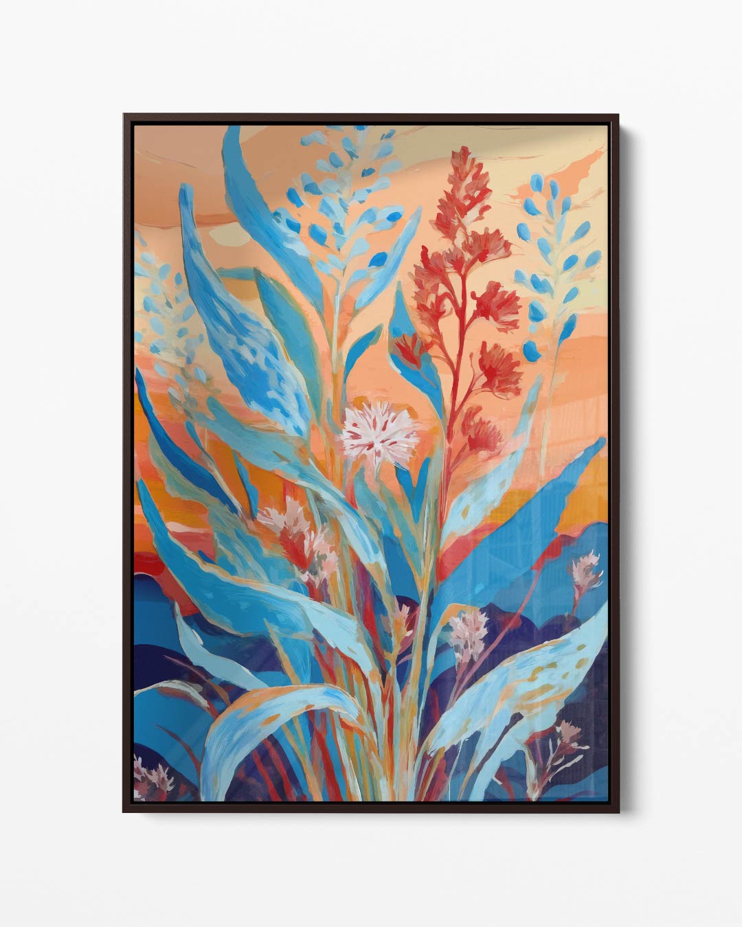 Kleurrijke Bloemenzee – portret kunstwerk als wanddecoratie