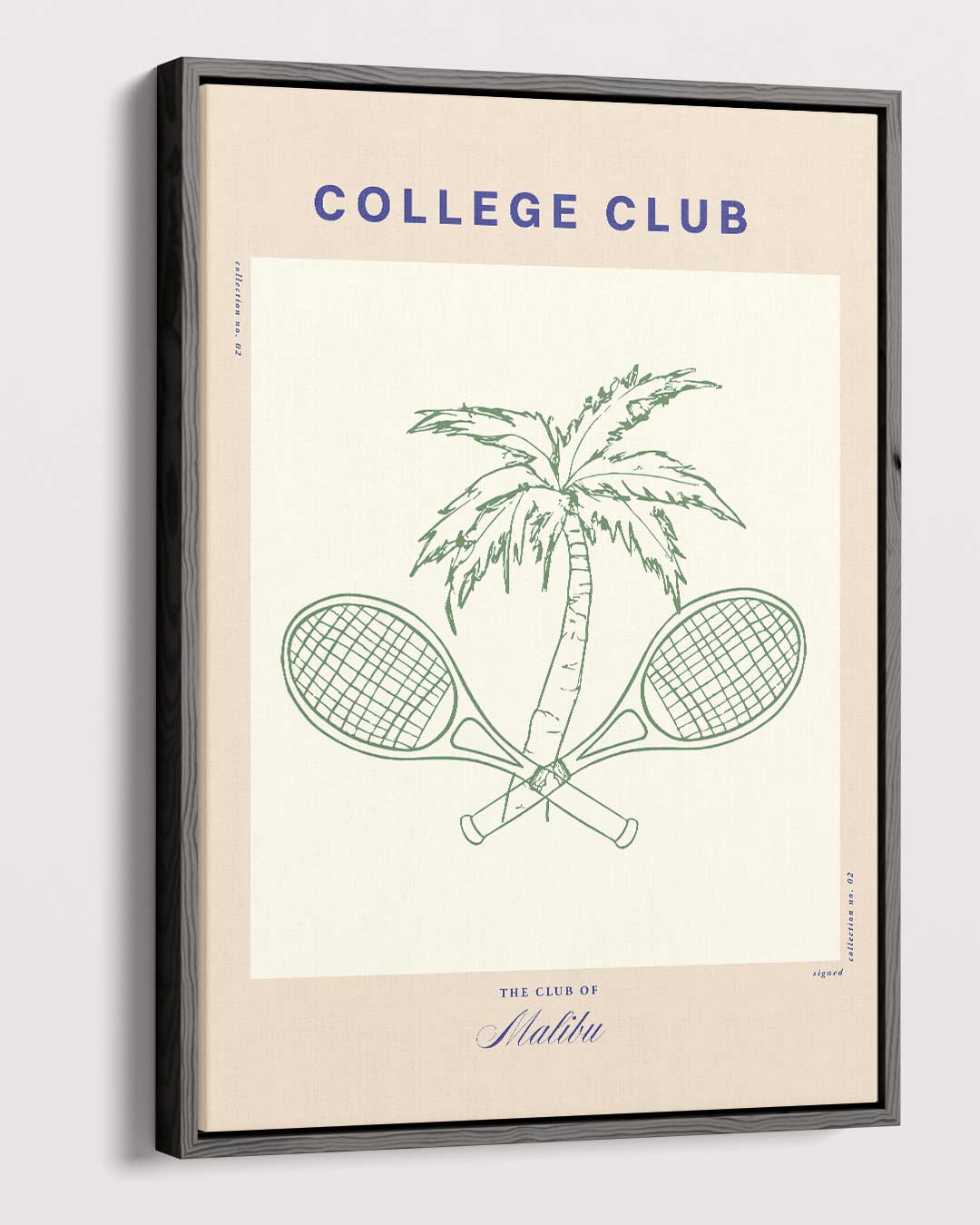 College Club Print – canvas wanddecoratie in portret formaat