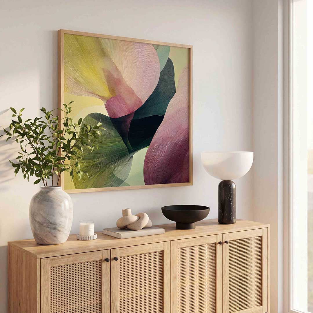 Vloeiende vormen – abstracte wandkunst als vierkante poster