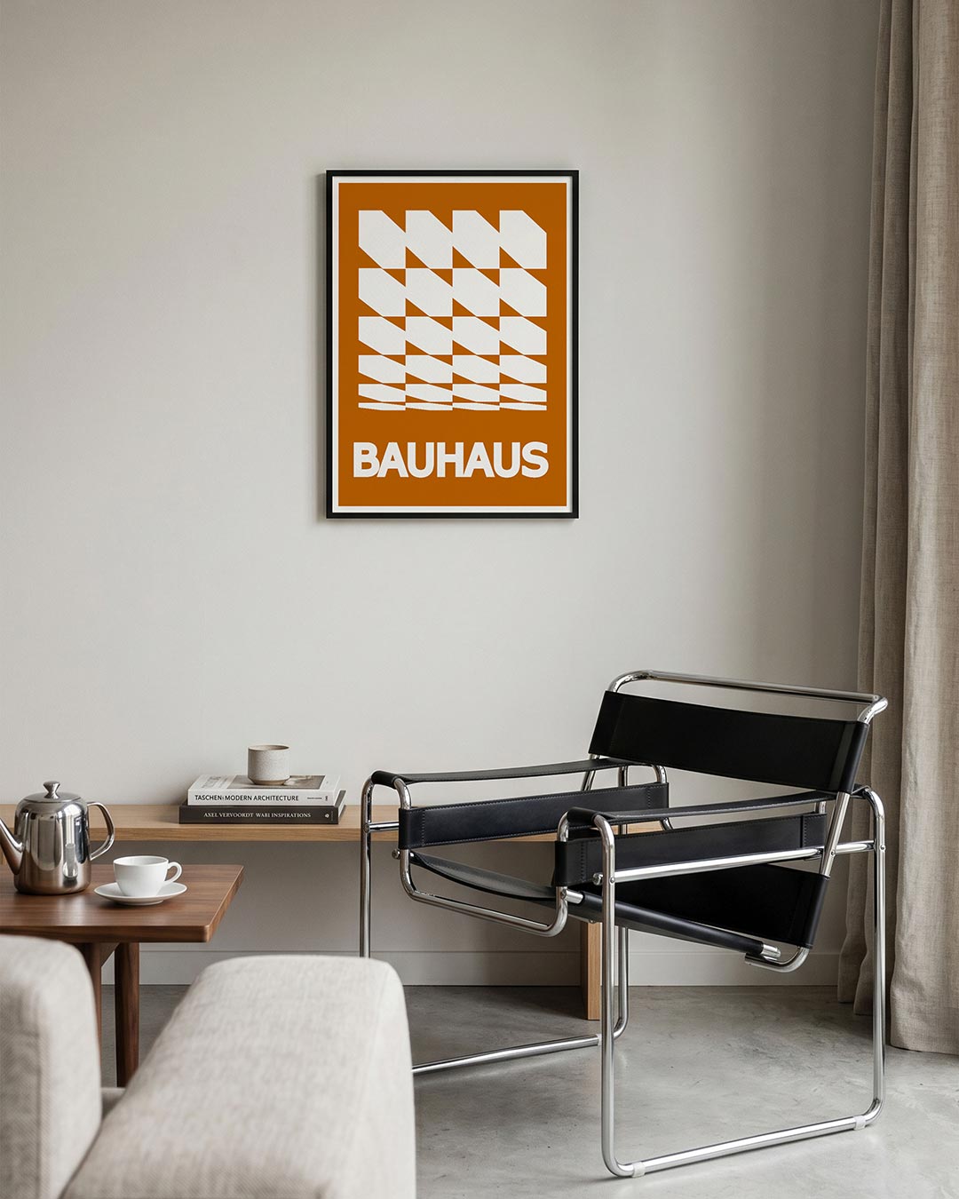 Vorm en ritme – geometrische Bauhaus poster in staand formaat
