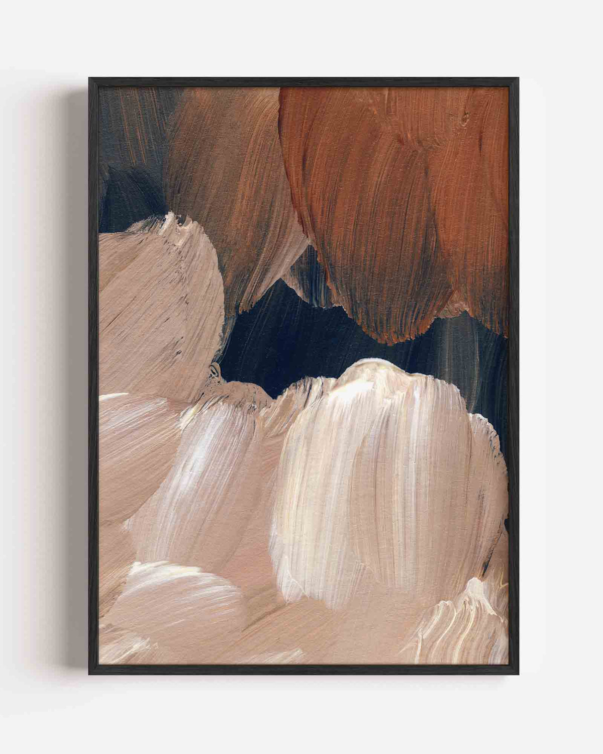 Abstracte penseelstreken – schilderkunst portret poster als wanddecoratie