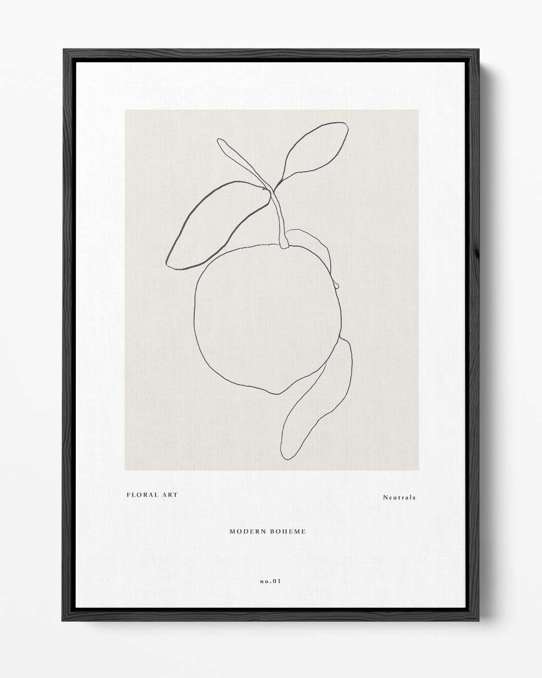 Minimalistische Lijntekening van Citrus – portret kunstwerk als wanddecoratie