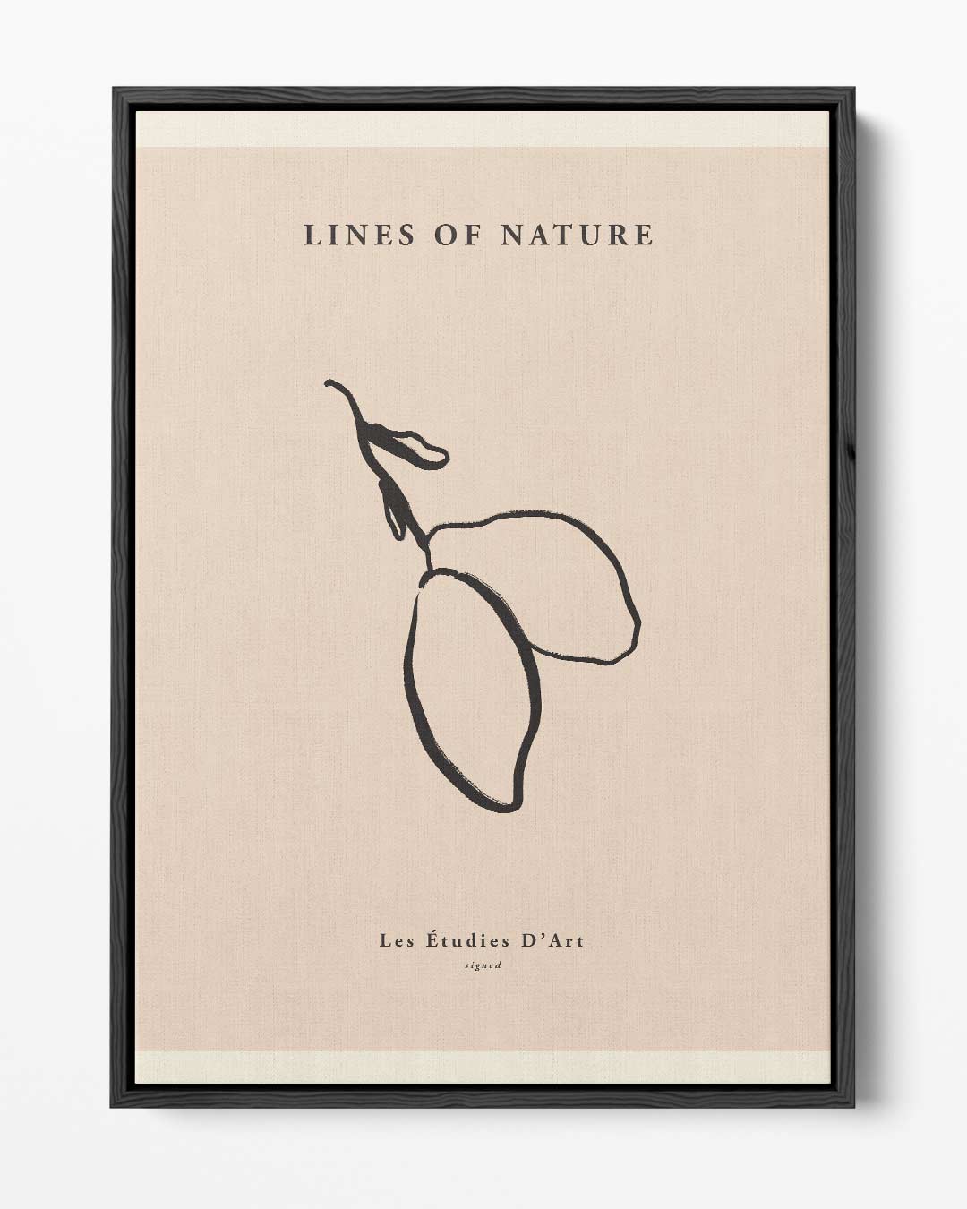 Minimalistische Natuurlijnen – portret kunstwerk als wanddecoratie