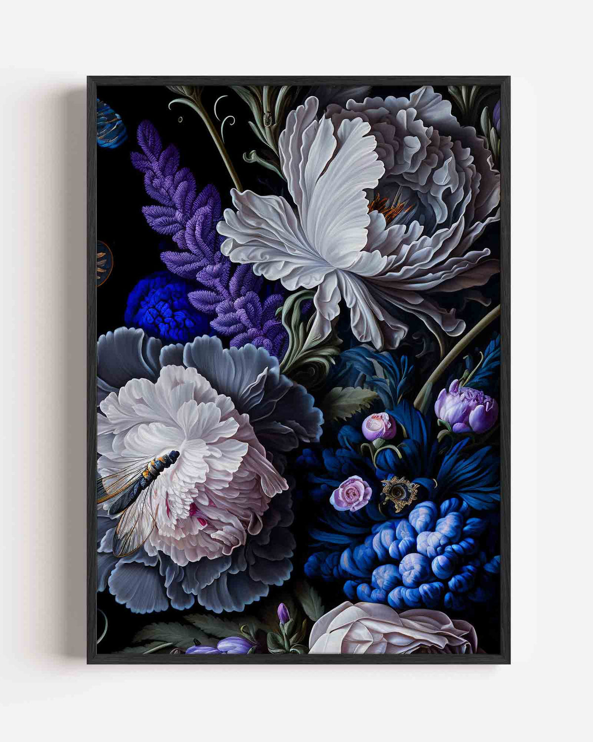 Bloemen en insecten – bloemen portret poster als wanddecoratie