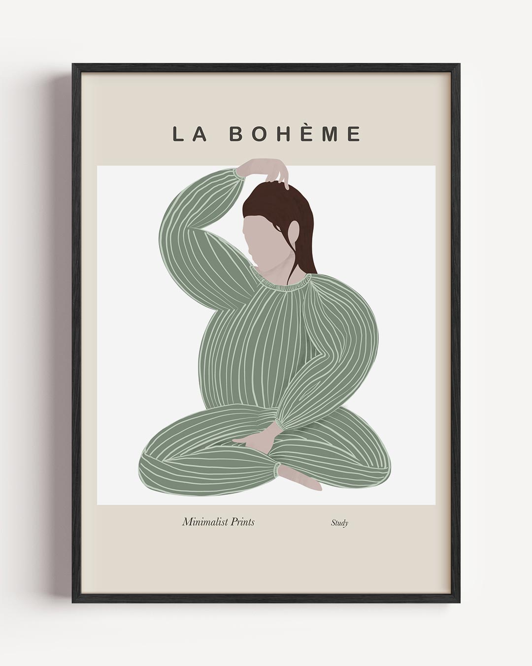 La Bohème Minimalistische Print – boheme portret poster als wanddecoratie
