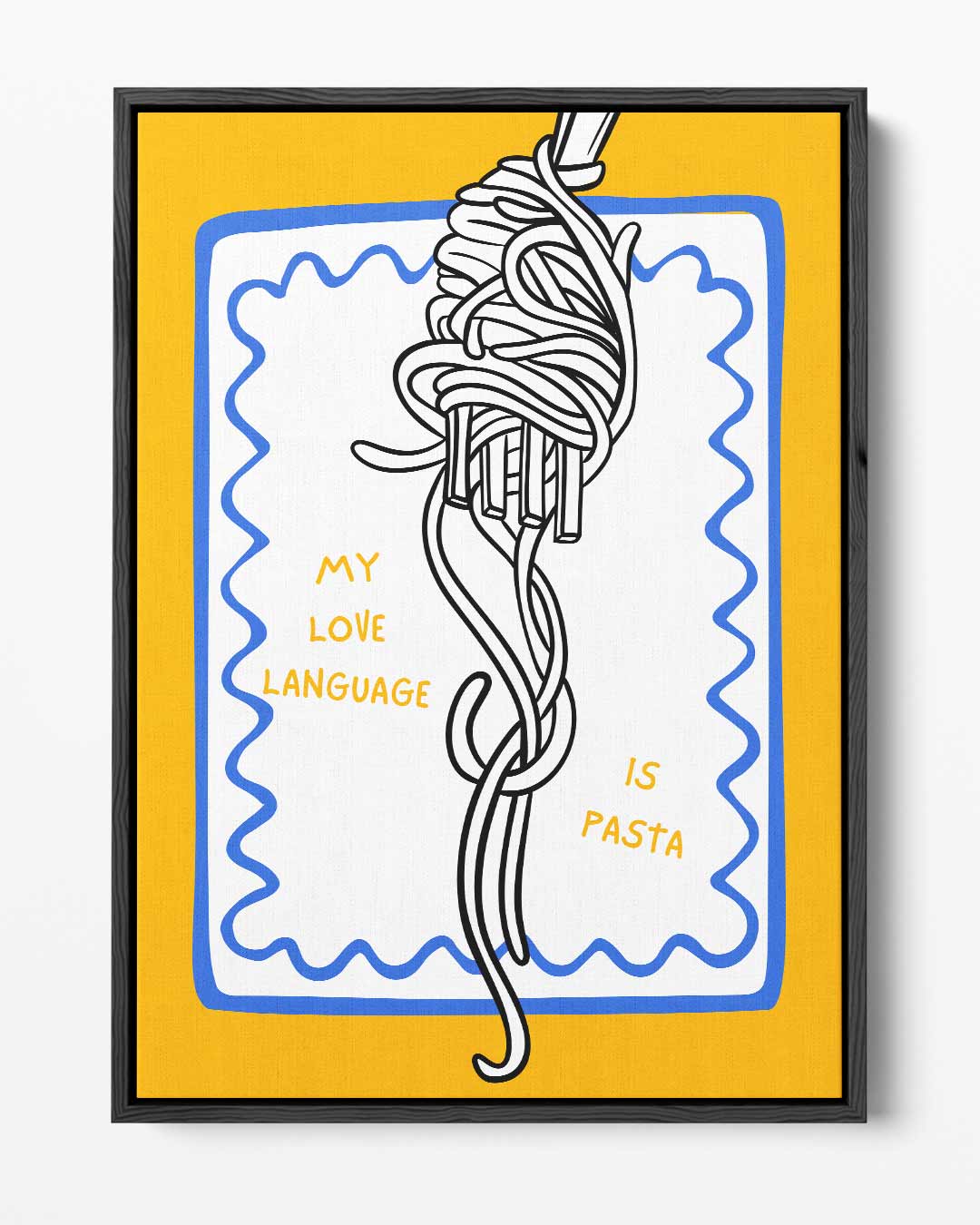 Pastaliefde Wanddecoratie – portret kunstwerk als wanddecoratie