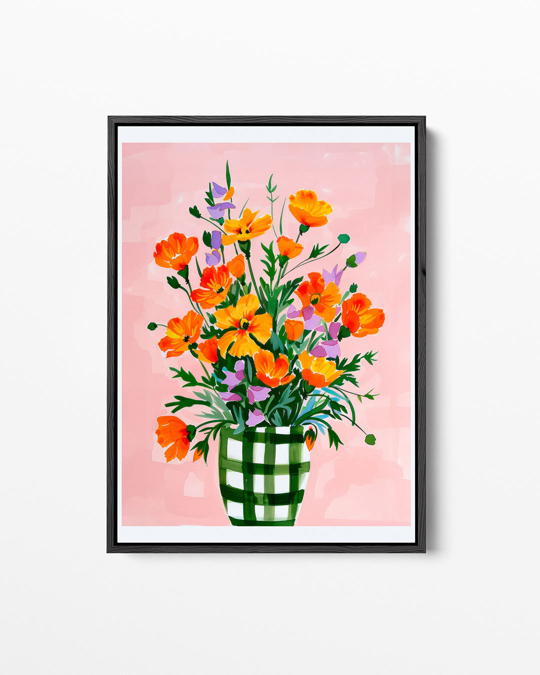 Bloemen in vaas – staand wanddecoratie kunstwerk