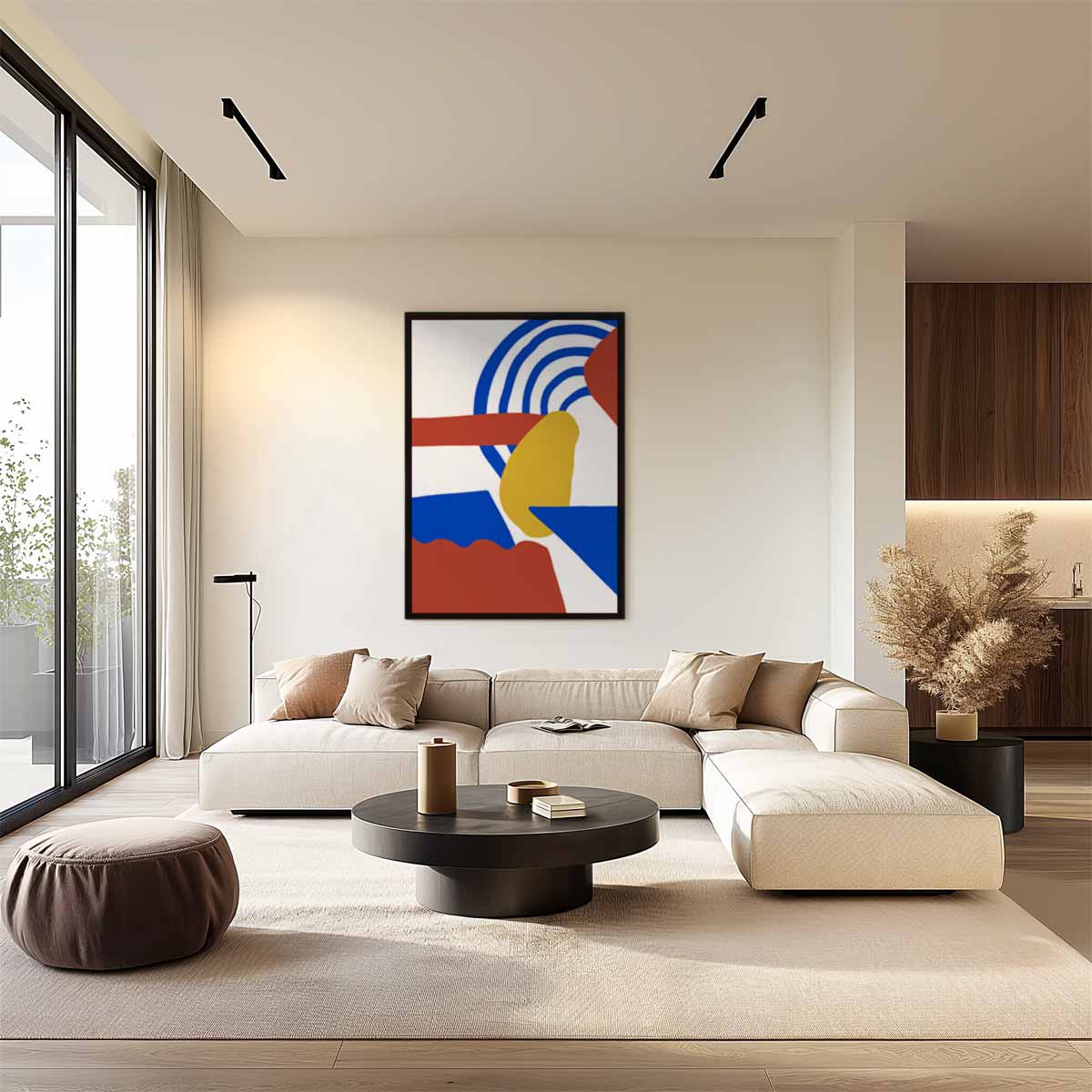 Kleurrijk Abstract Spel – plexiglas wanddecoratie in portret formaat