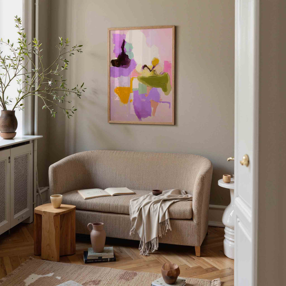 Abstracte vormen – illustratie poster in staand formaat