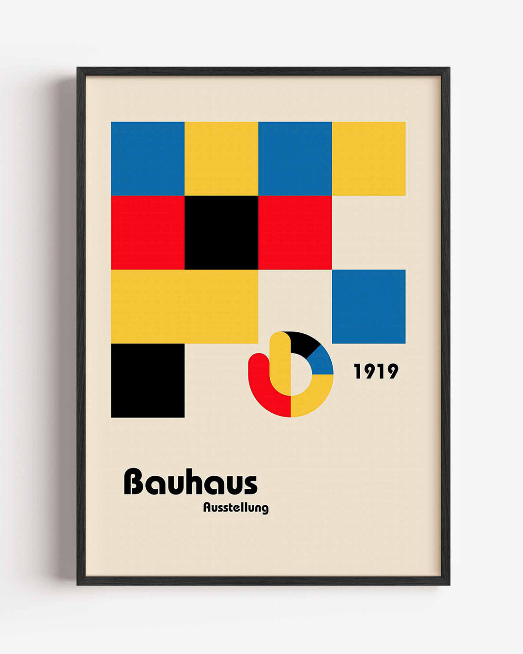 Vormen en vlakkenspel – staande Bauhaus poster als wanddecoratie