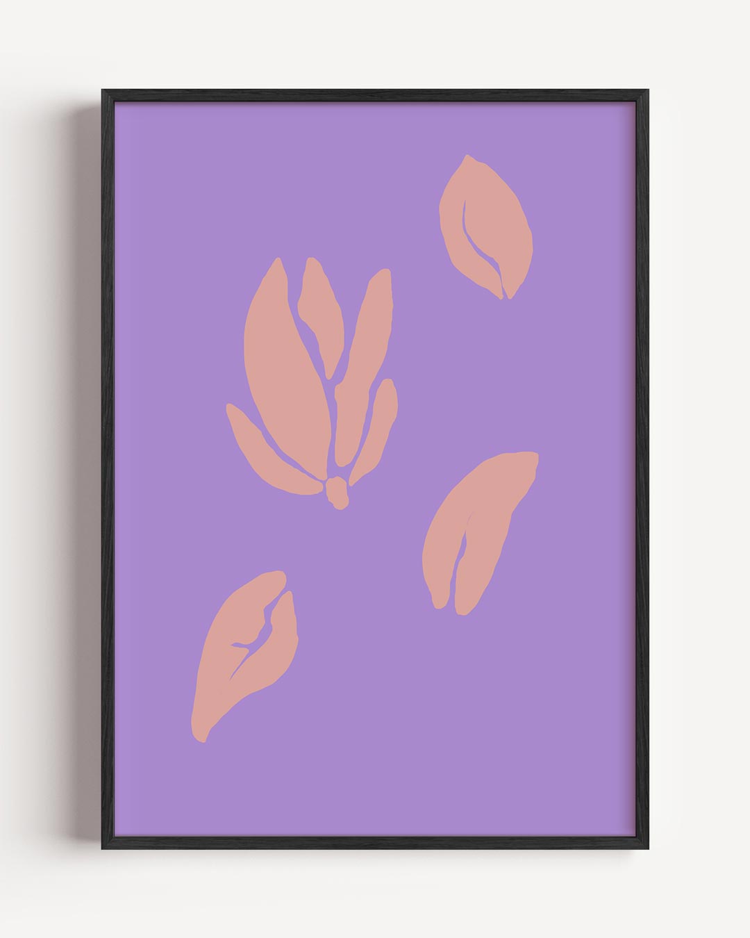 Vrolijke Bloemenposter in Pastelkleuren – bloemen portret poster als wanddecoratie