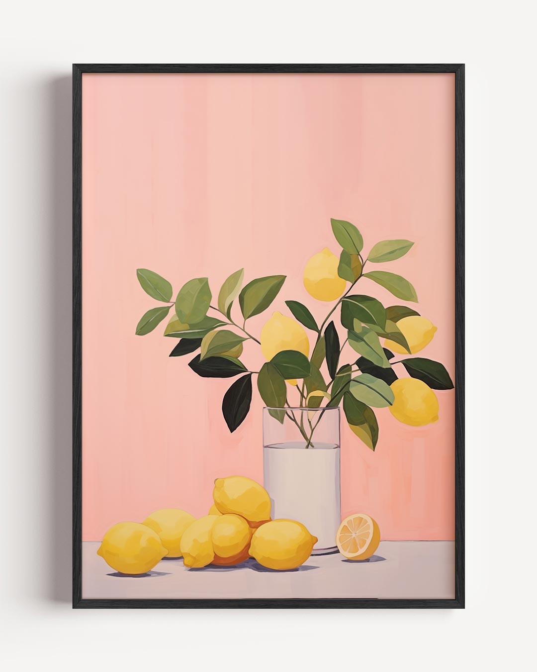 Frisse Citroenstilleven – keuken portret poster als wanddecoratie
