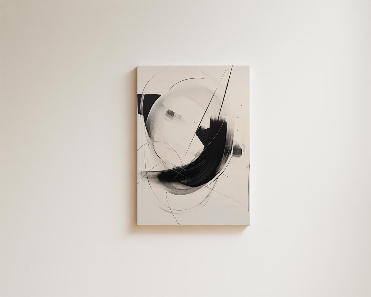 Dans van Zwart en Wit – kunstwerk met zwarte baklijst