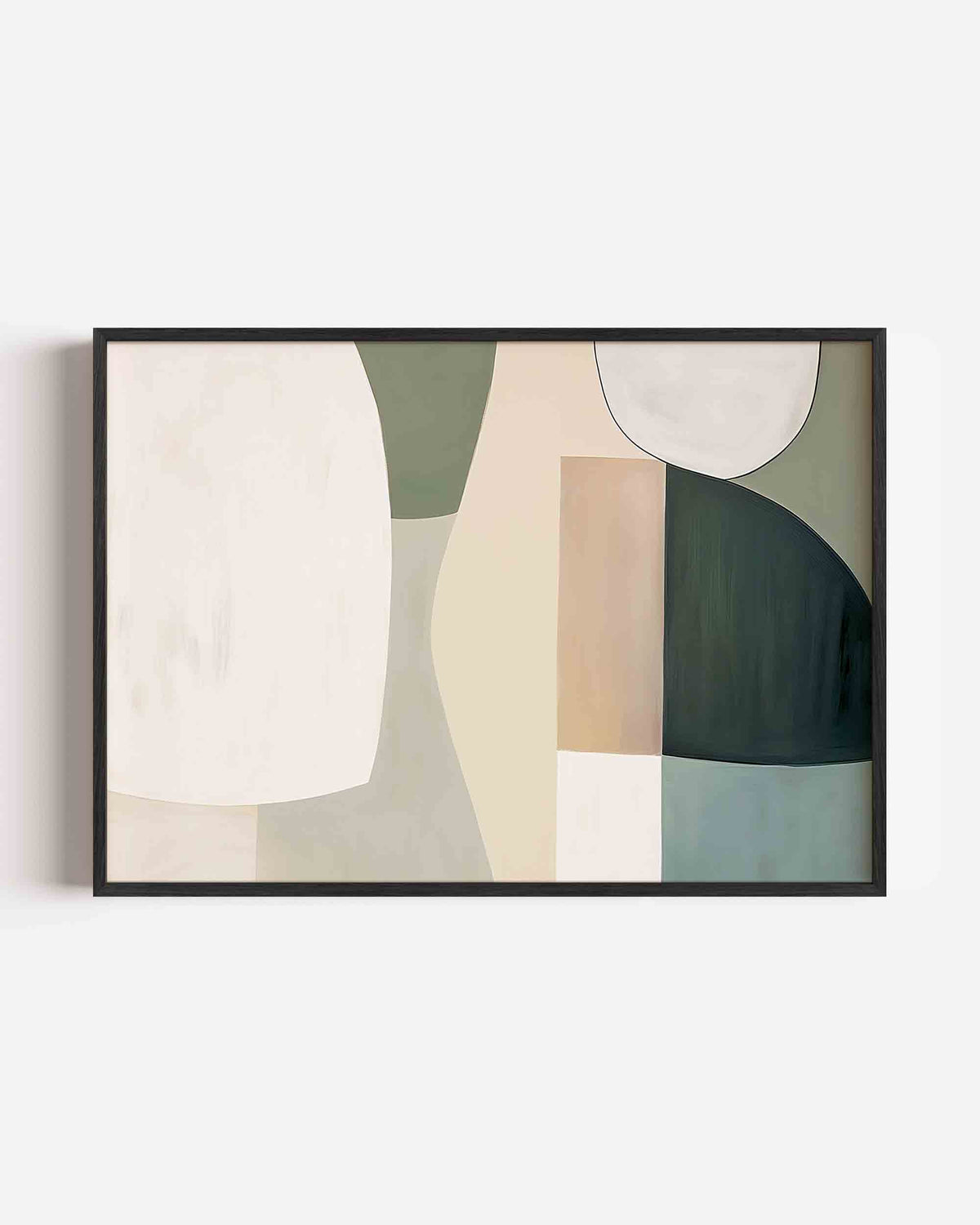 Abstracte vormen – kleurrijke abstracte landscape poster als wanddecoratie