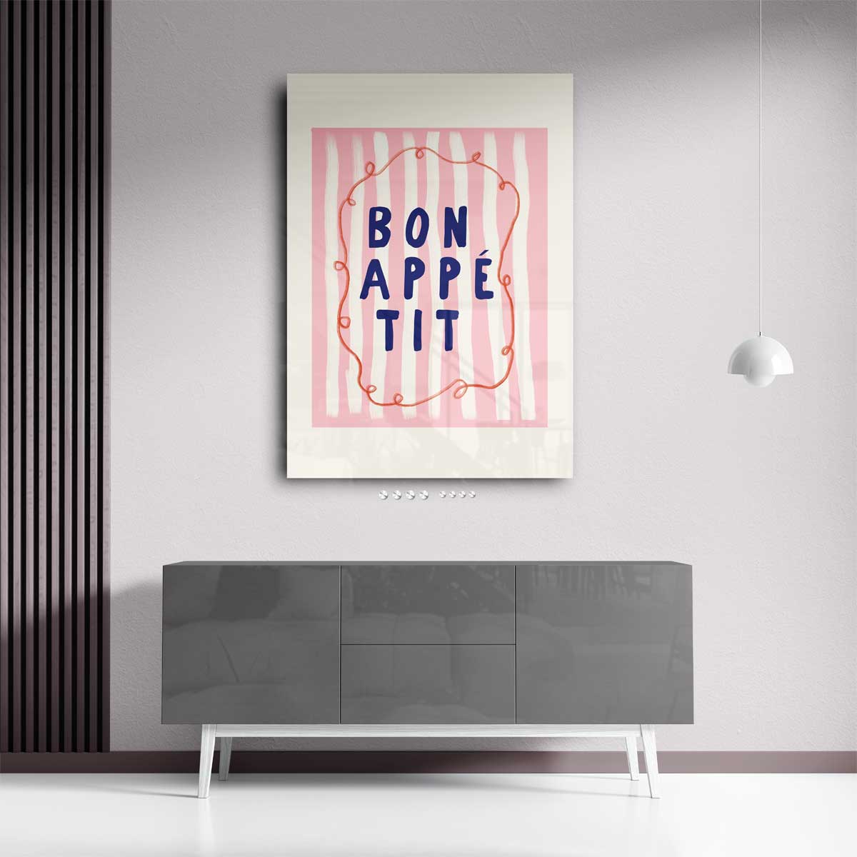 Bon Appétit – plexiglas wanddecoratie in portret formaat