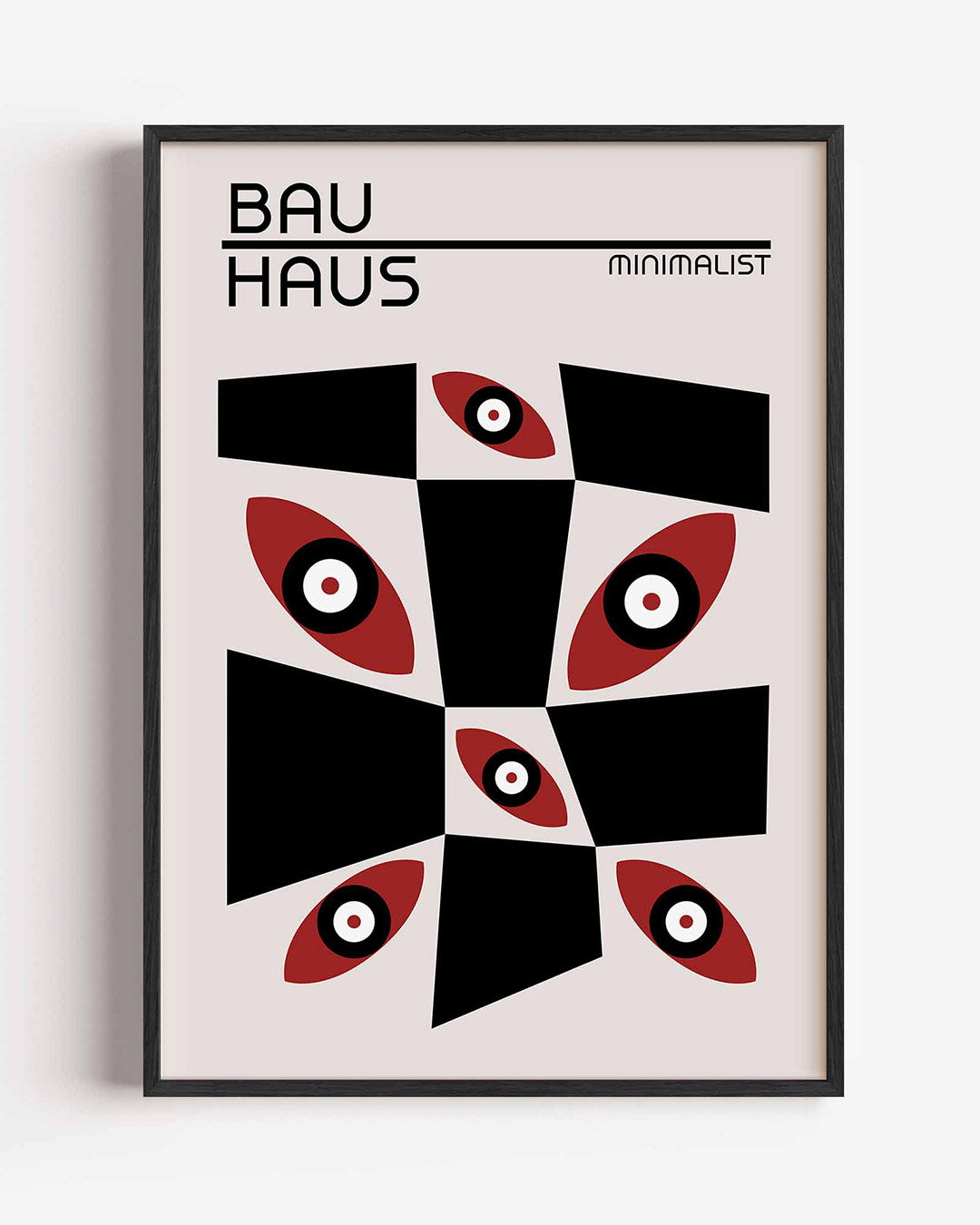 Vorm en balans – staande Bauhaus poster als wanddecoratie