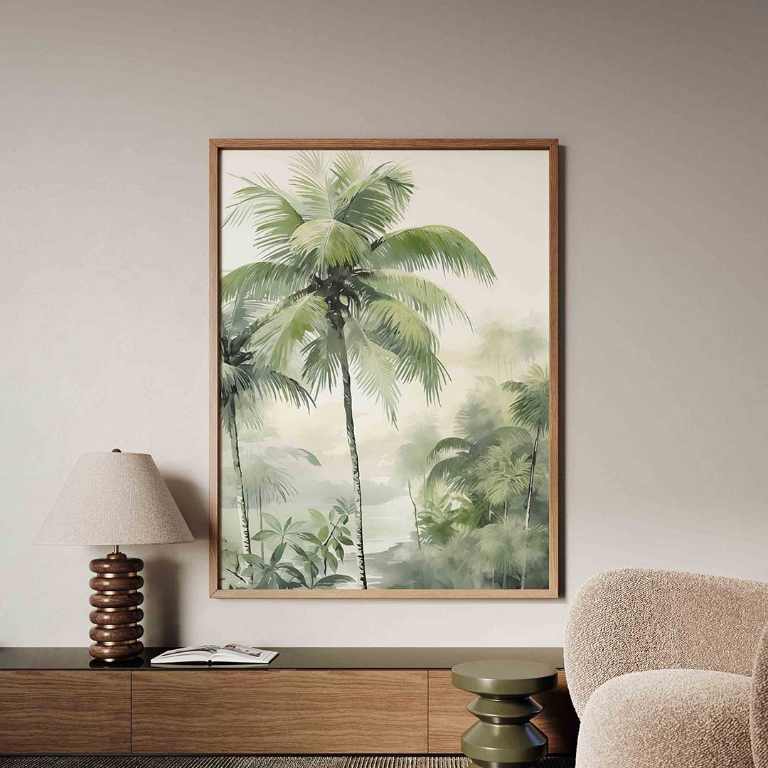 Tropische palmbomen – tropische jungle poster in staand formaat