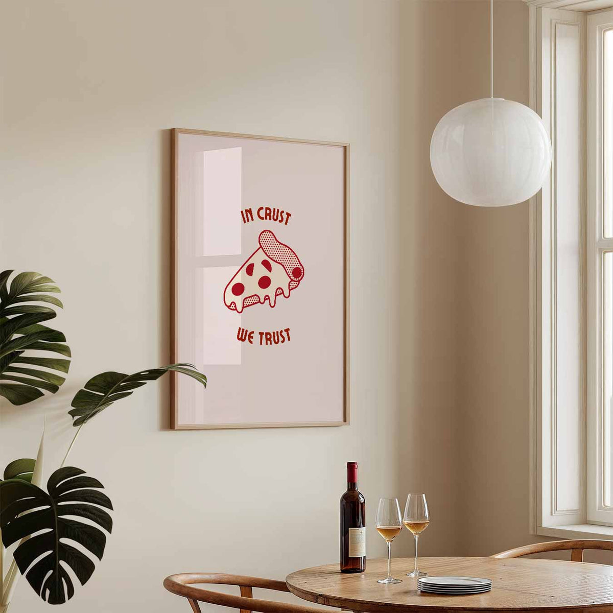 Retro Pizza – staande keuken wanddecoratie van WallArtistic