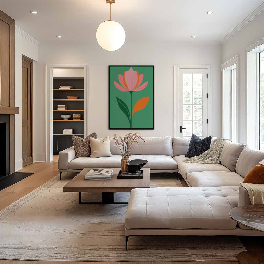 Bloeiende Tulpenpracht – canvas wanddecoratie in portret formaat