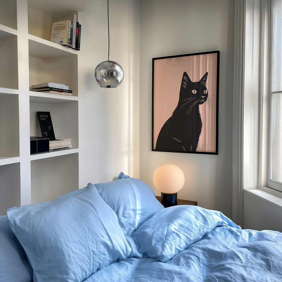 Stijlvolle Kattenkunst voor Thuis – staande muurposter met dierenthema