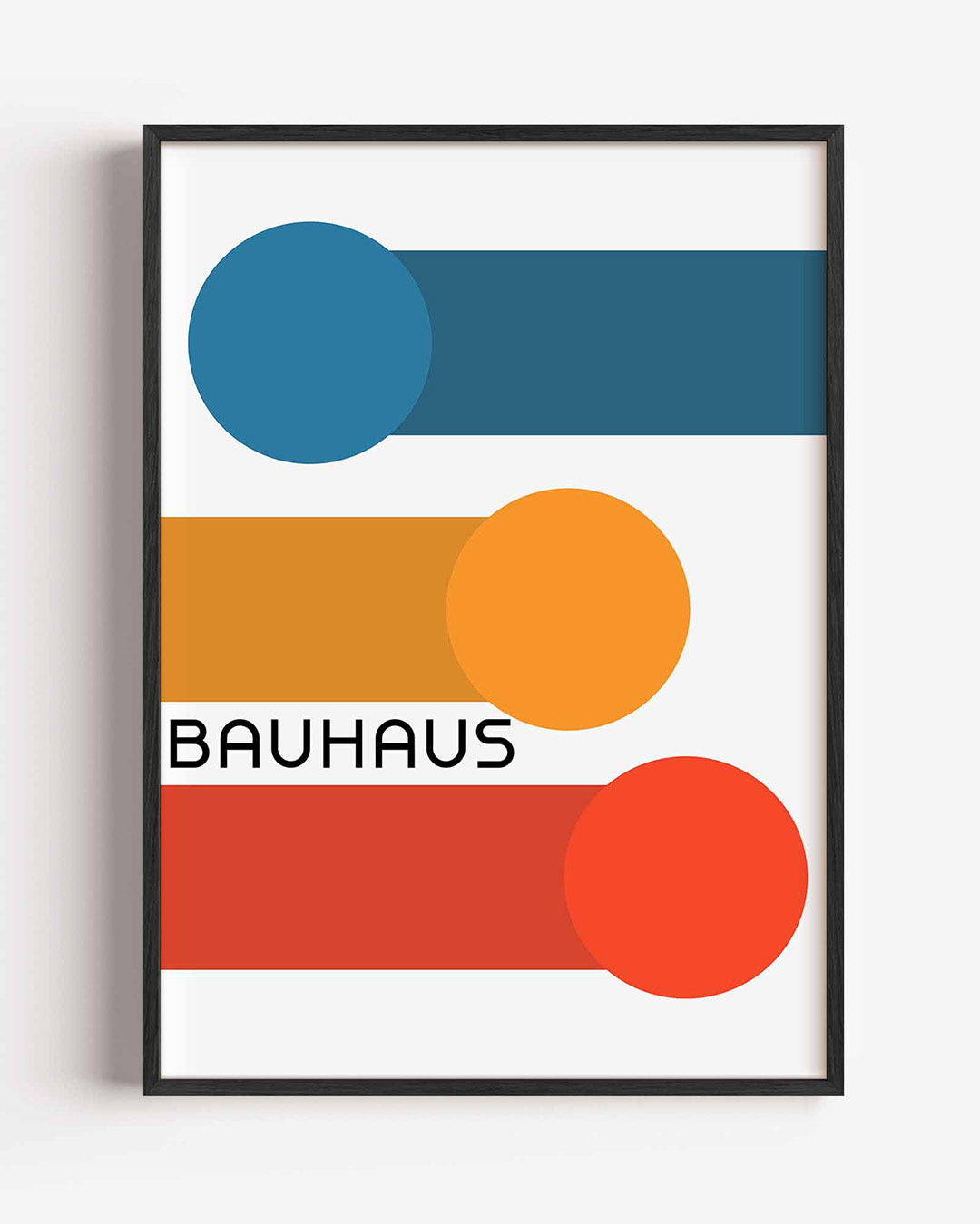 Cirkel en balken – staande Bauhaus poster als wanddecoratie