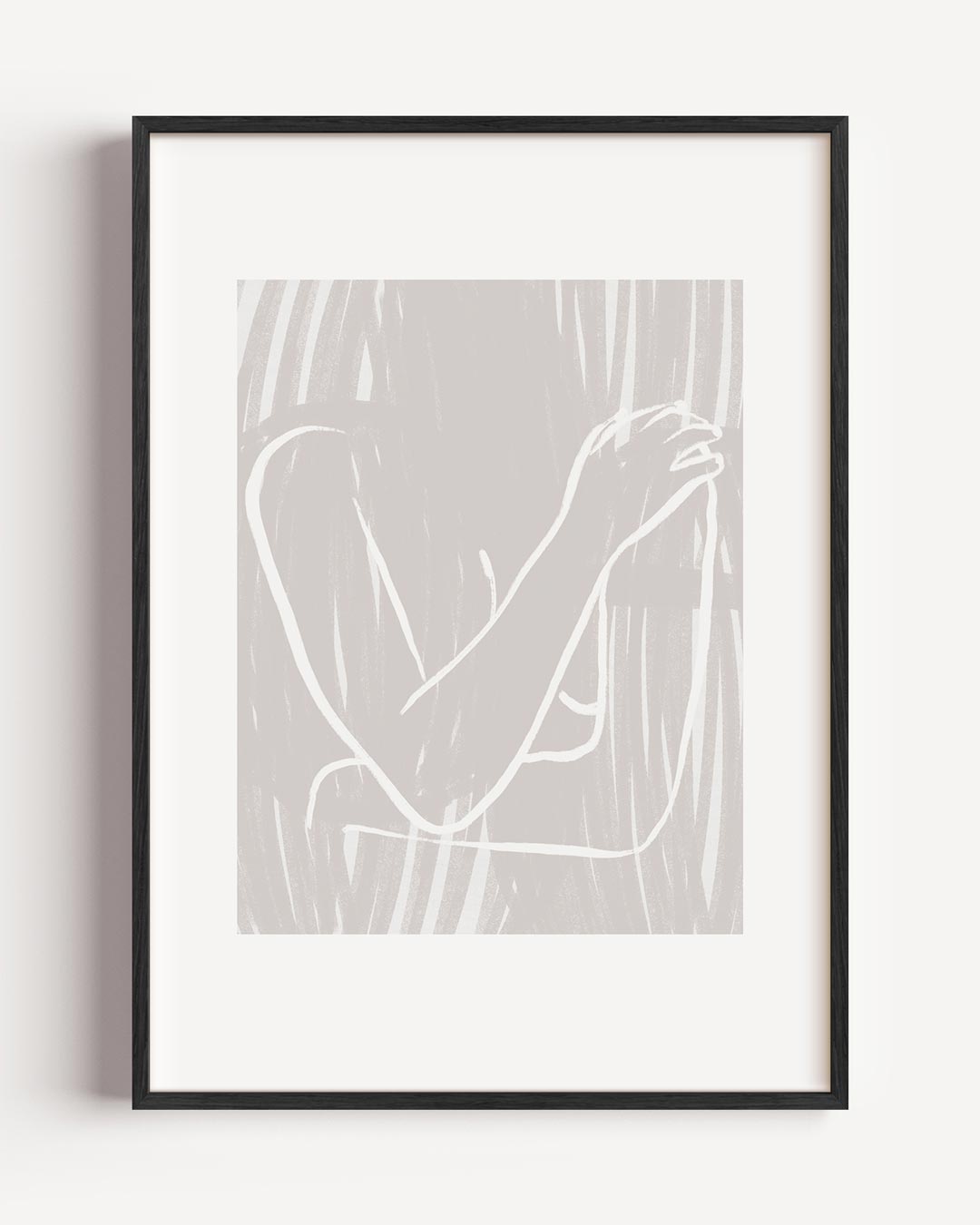 Minimalistische Lichaamskunst – lijntekening portret poster als wanddecoratie