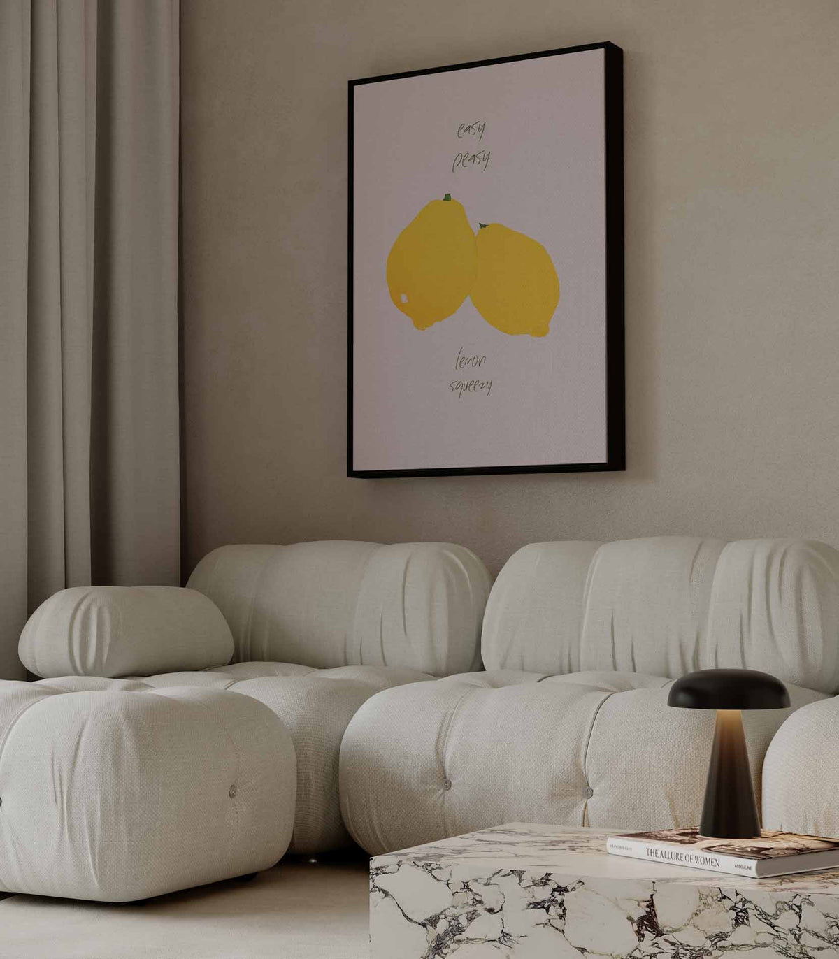 Easy Peasy Lemon Squeezy – portret wandkunst van WallArtistic
