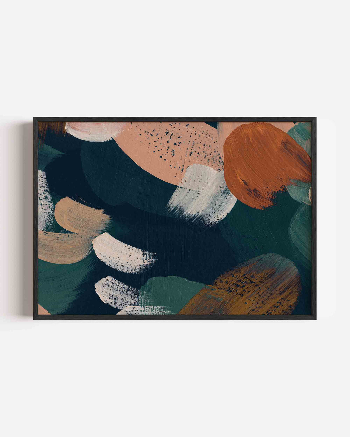 Abstracte penseelstreken – schilderkunst landscape poster als wanddecoratie