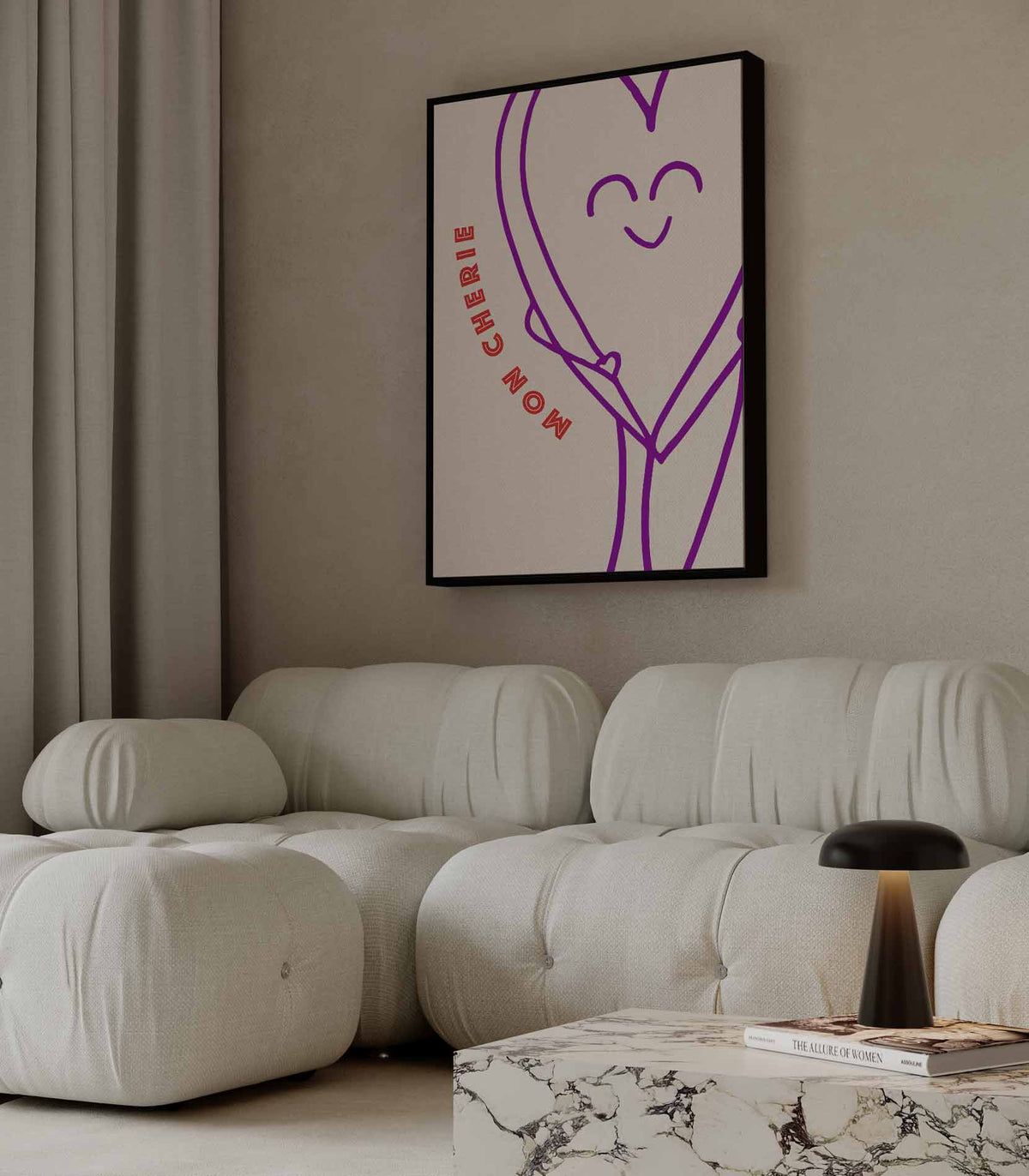 Mon Chérie – portret wandkunst van WallArtistic