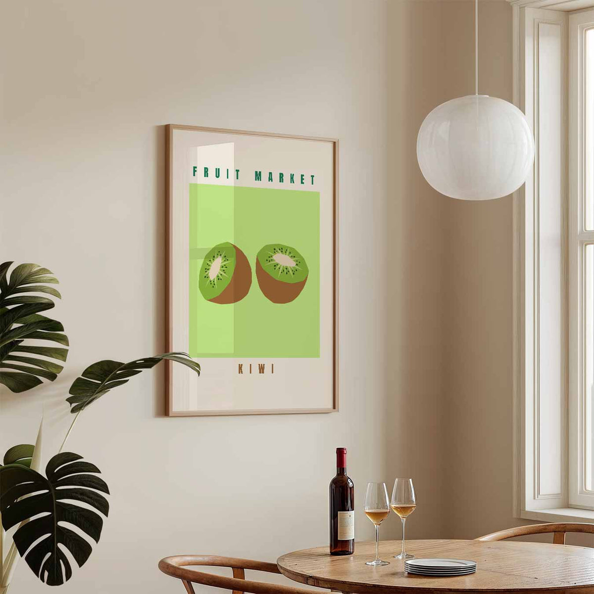 Kiwi Fruit Market – staande keuken wanddecoratie van WallArtistic