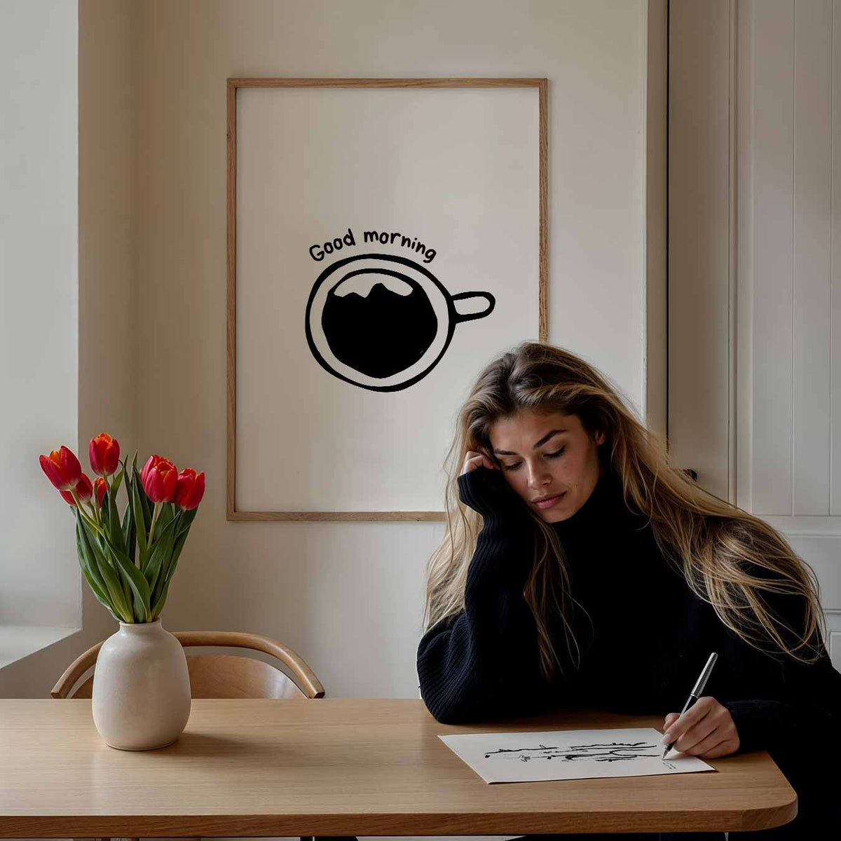 Goedemorgen Koffieposter – keuken portret poster, afbeelding 7
